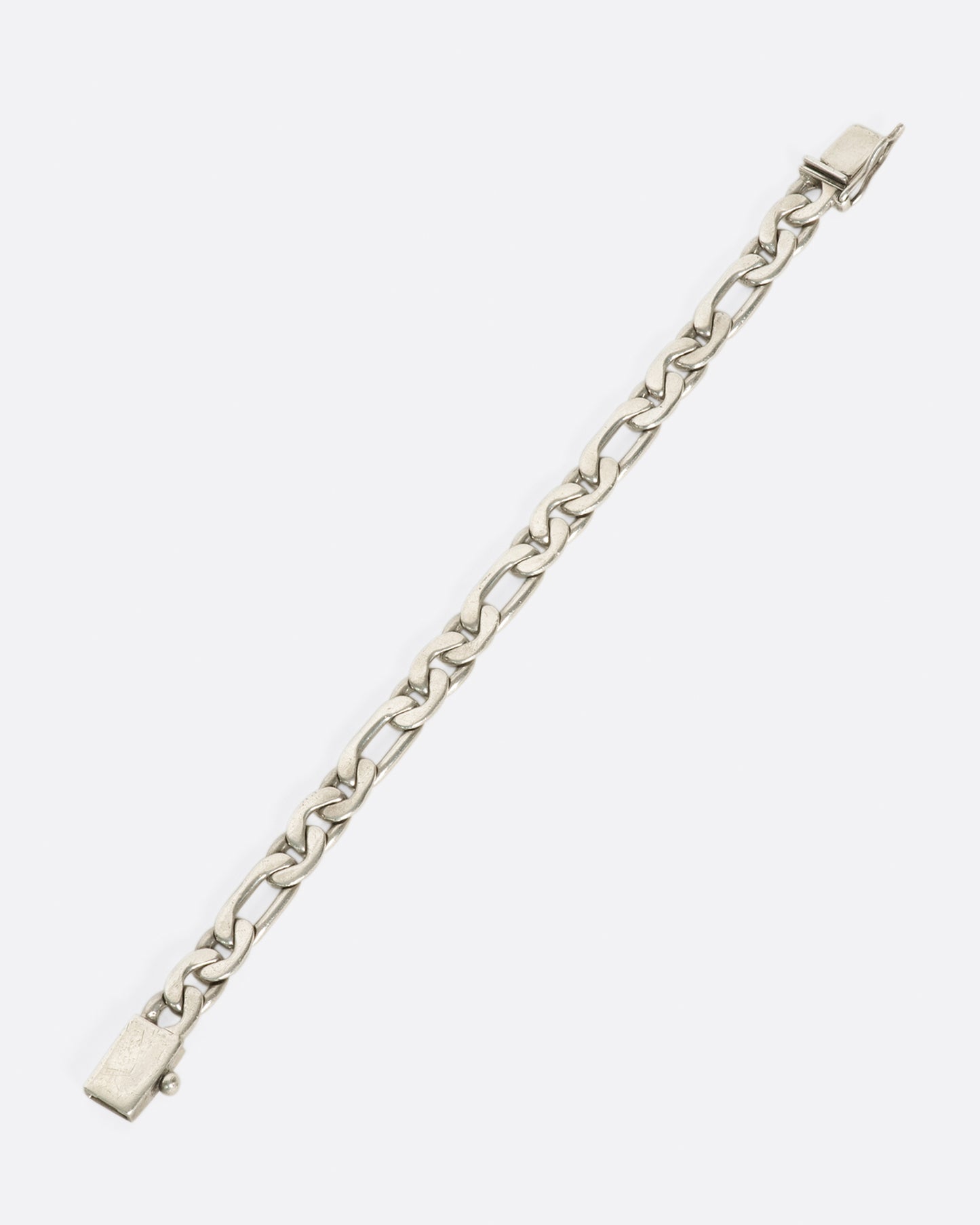 Though substantial in size, the links on this bracelet are smooth and comfortable against your wrist.