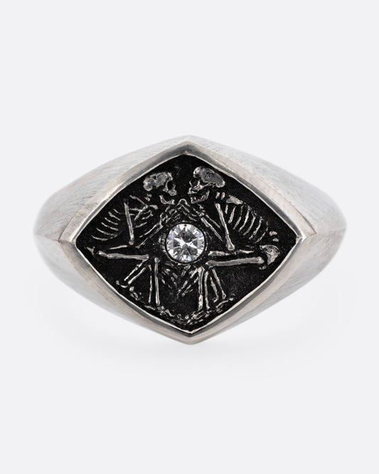 Dolcis Mortem Wide Signet Ring