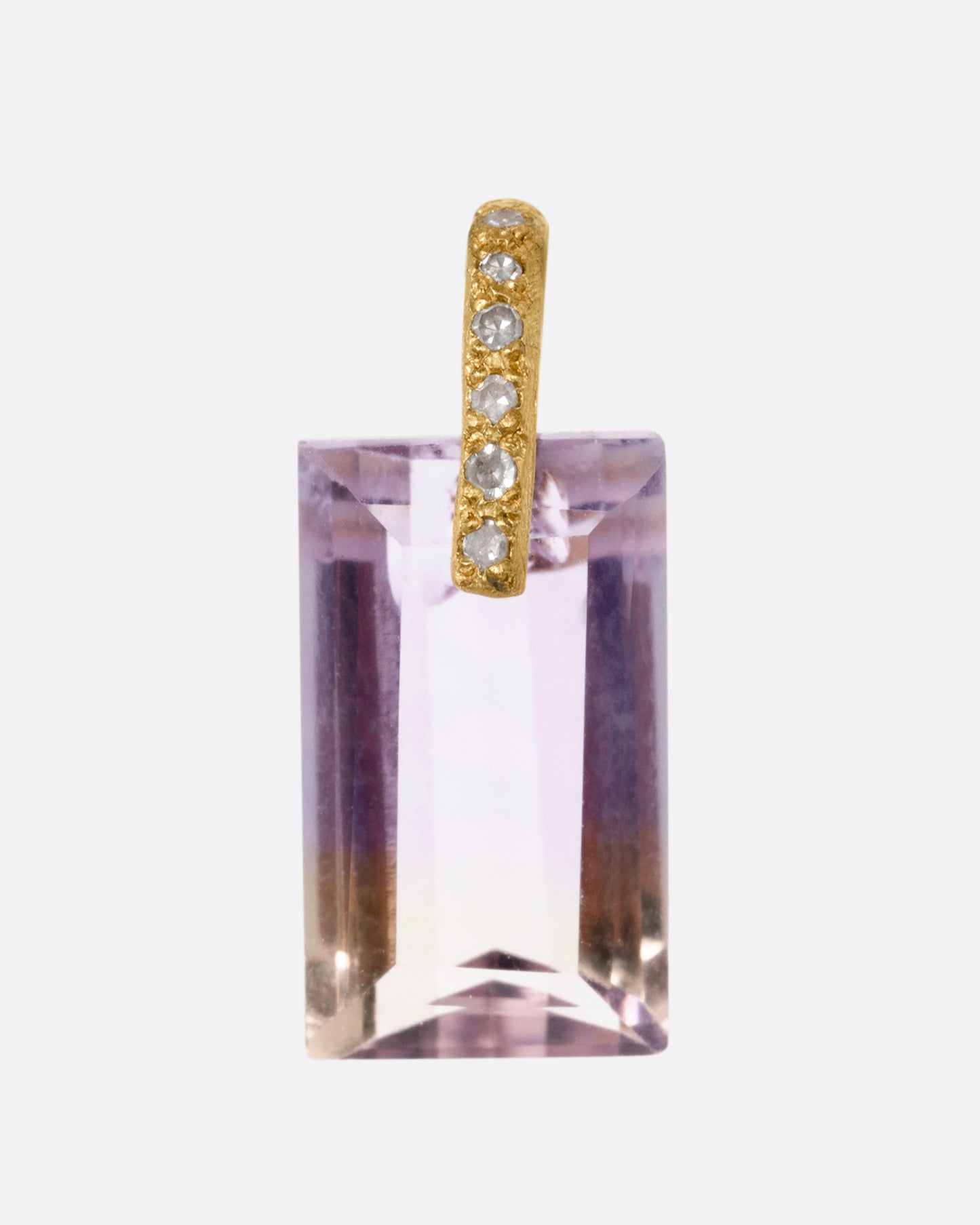 Ametrine and Diamond Hibiki Stone Charm