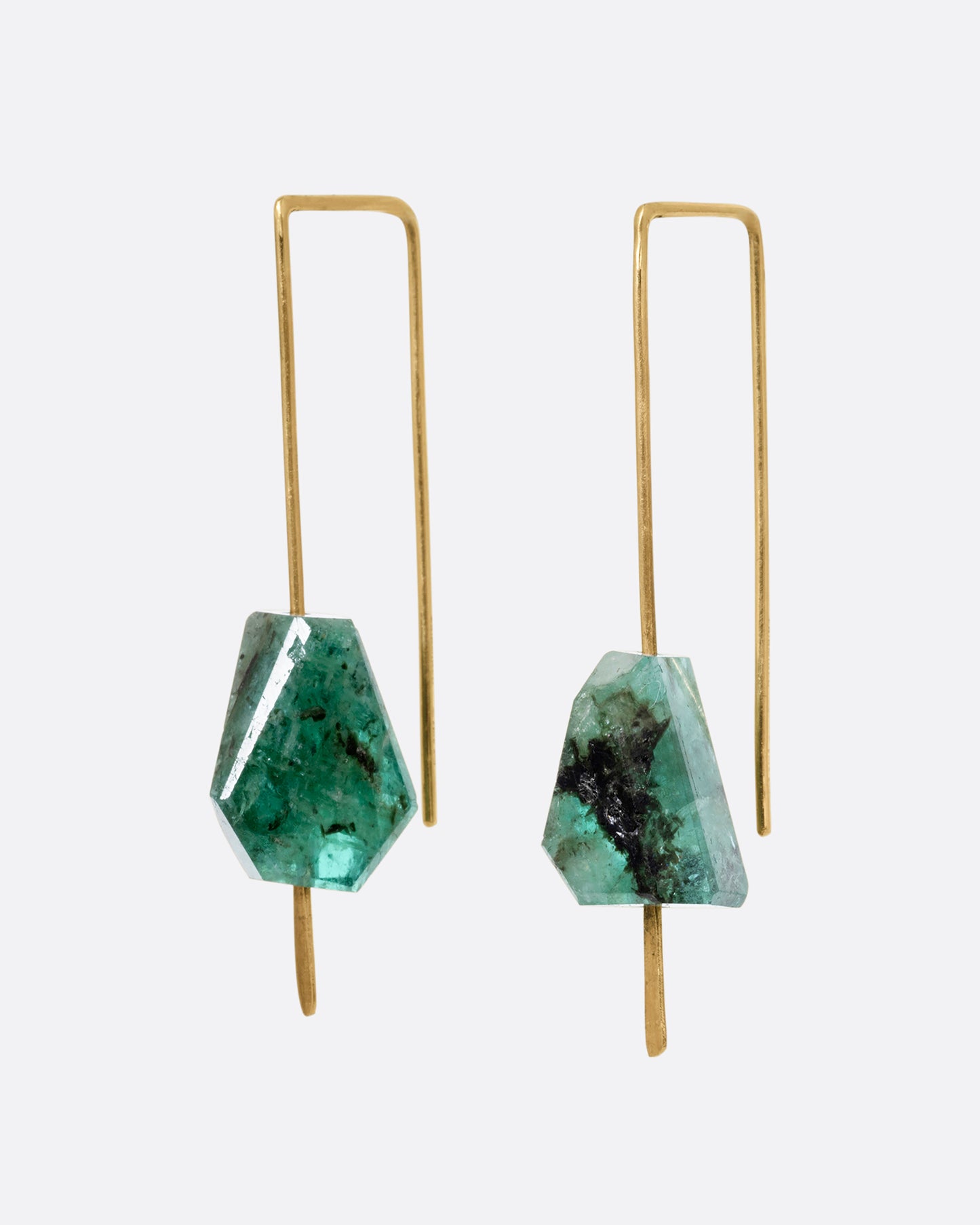 Emerald Medium Hook Earrings