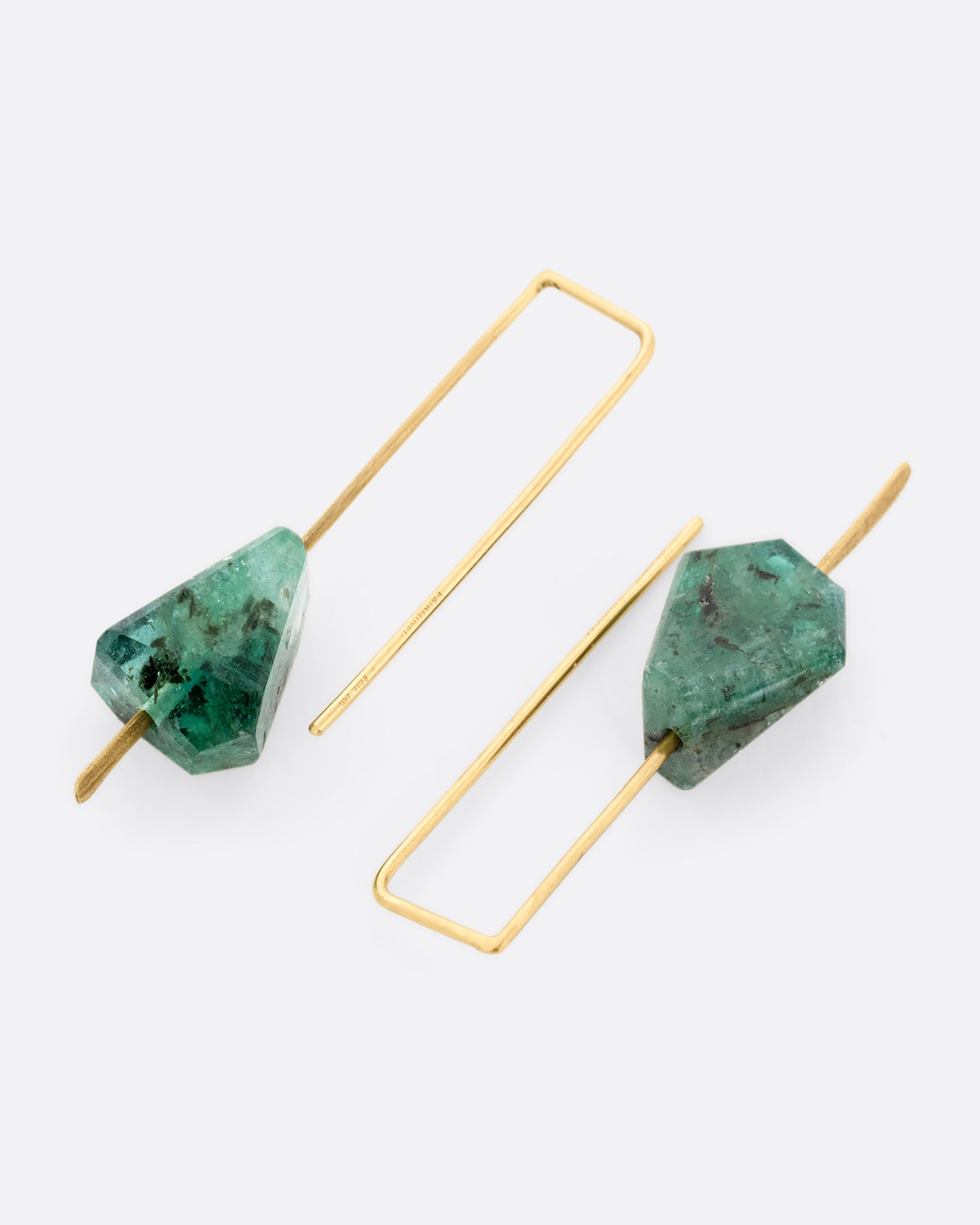 Emerald Medium Hook Earrings