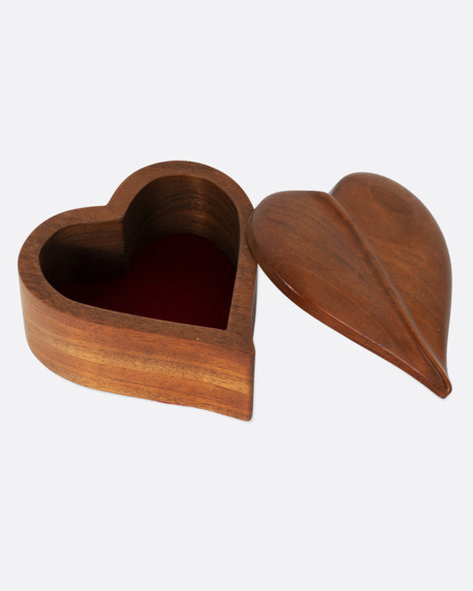 Wooden Heart Shaped Box