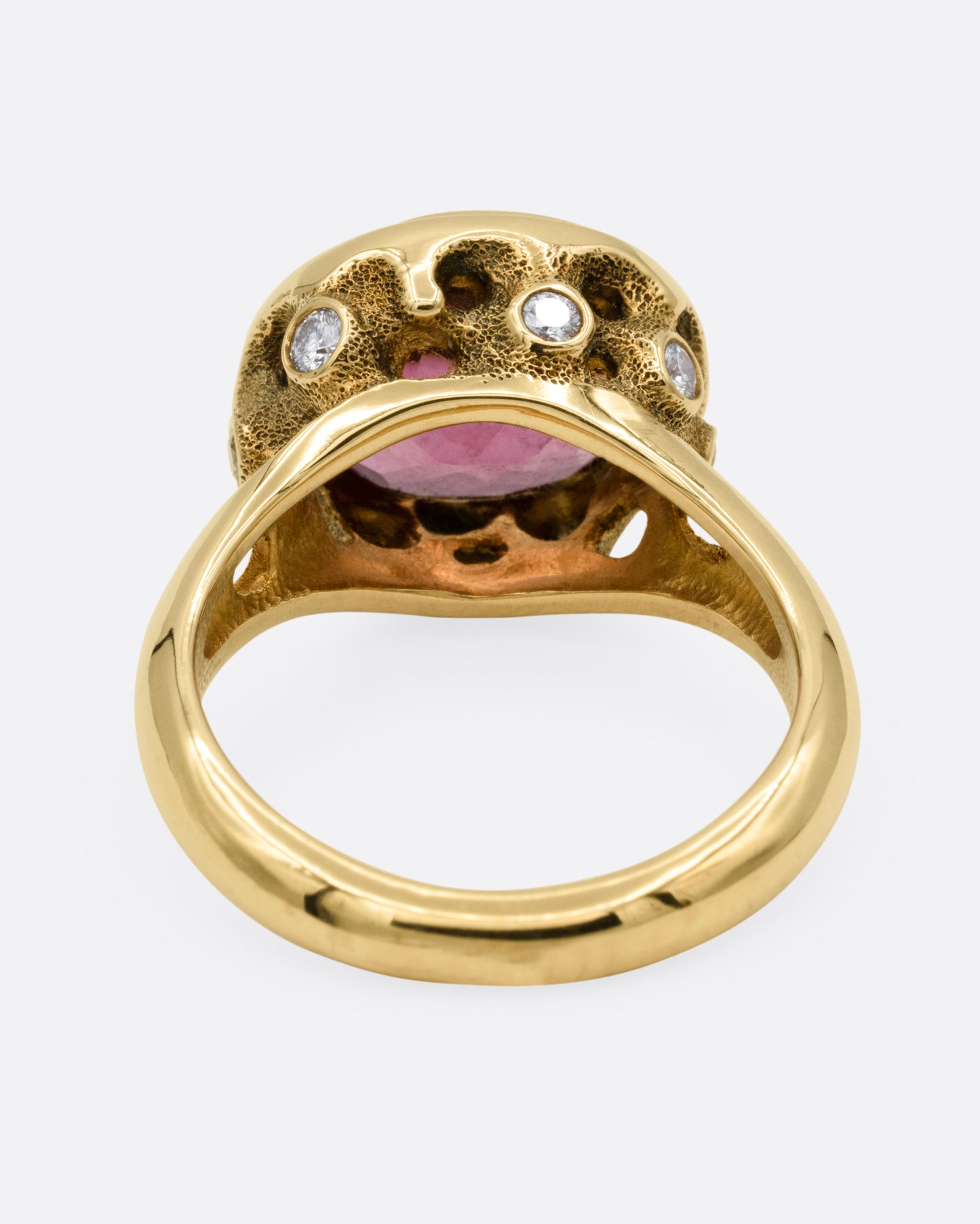 Pink Tourmaline and Diamond Ring