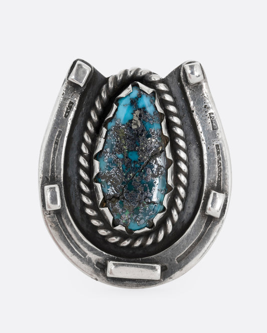 Turquoise Horseshoe Ring