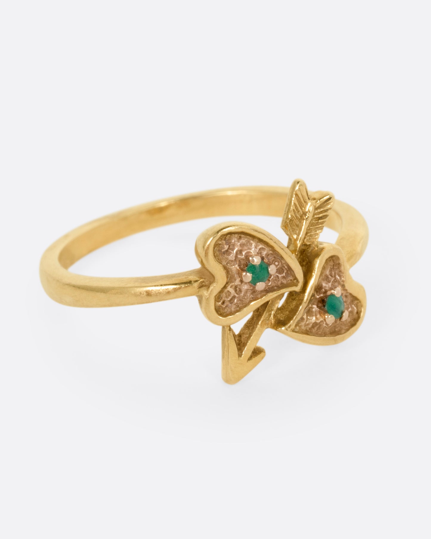 Emerald Hearts Ring