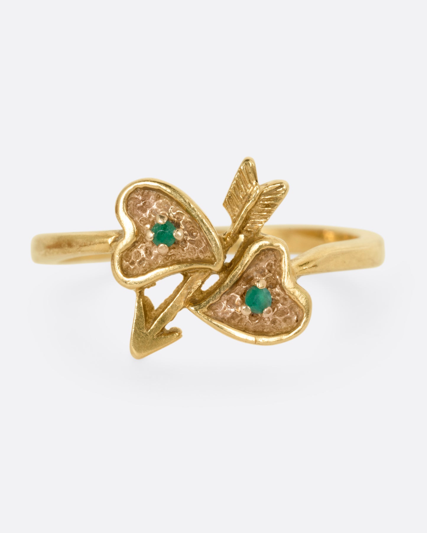 Emerald Hearts Ring