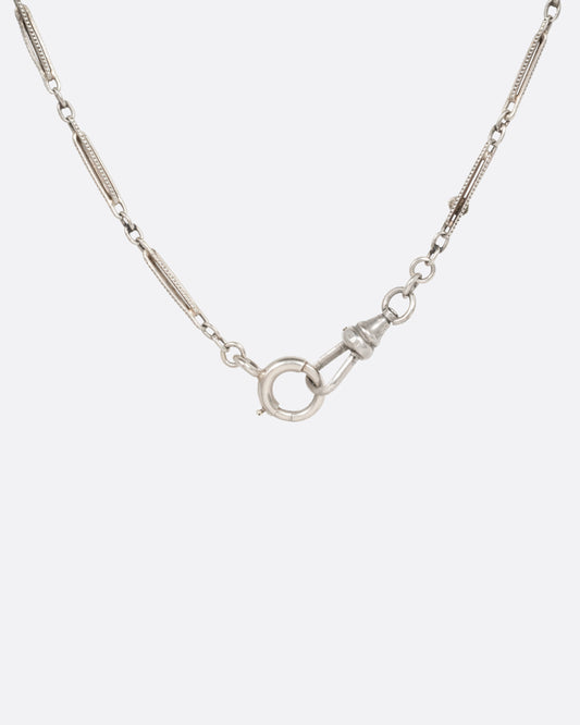 Red and Black Enamel Watch Chain Necklace
