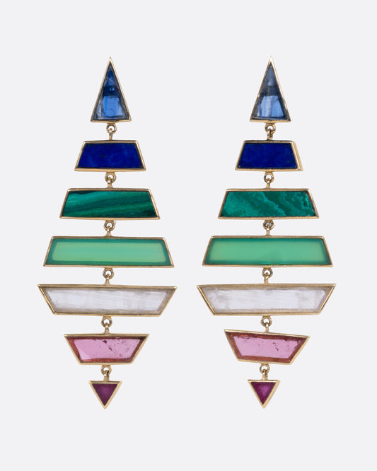 Midnight Mesa Tesserae Kite Earrings