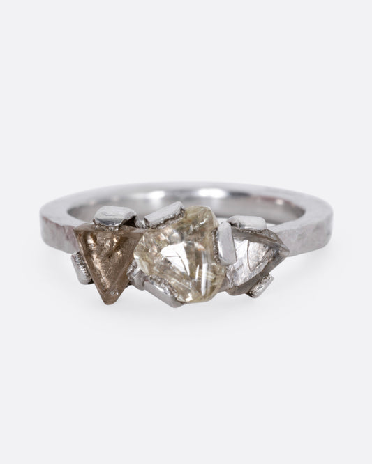 Diamond Trio Platinum Ring