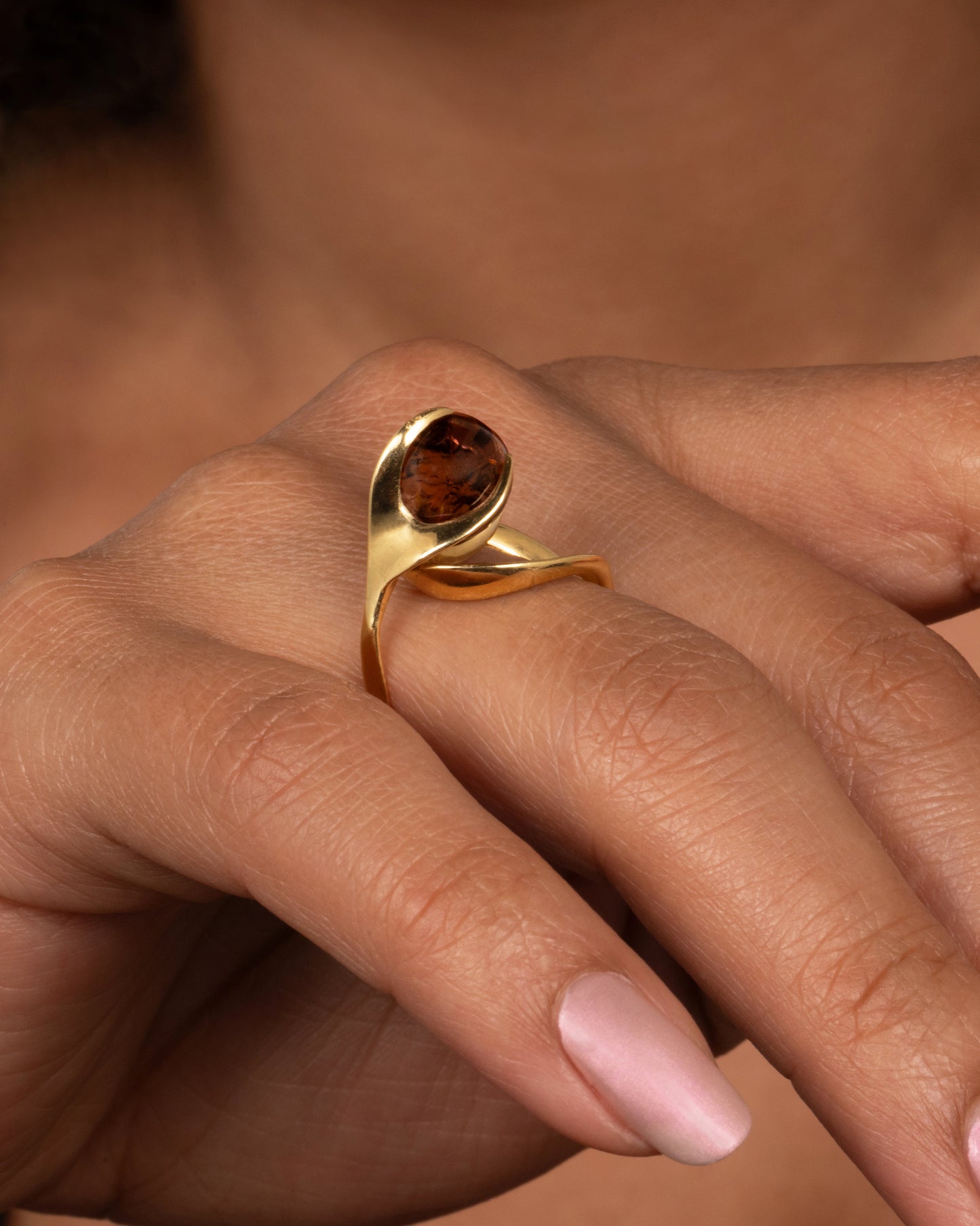 Pink Tourmaline Concha Ring