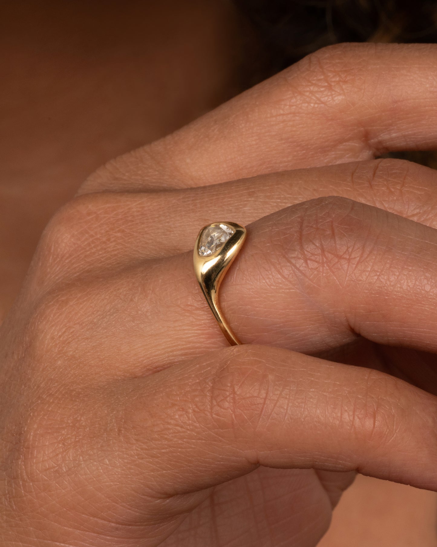 Triangular Diamond Ring