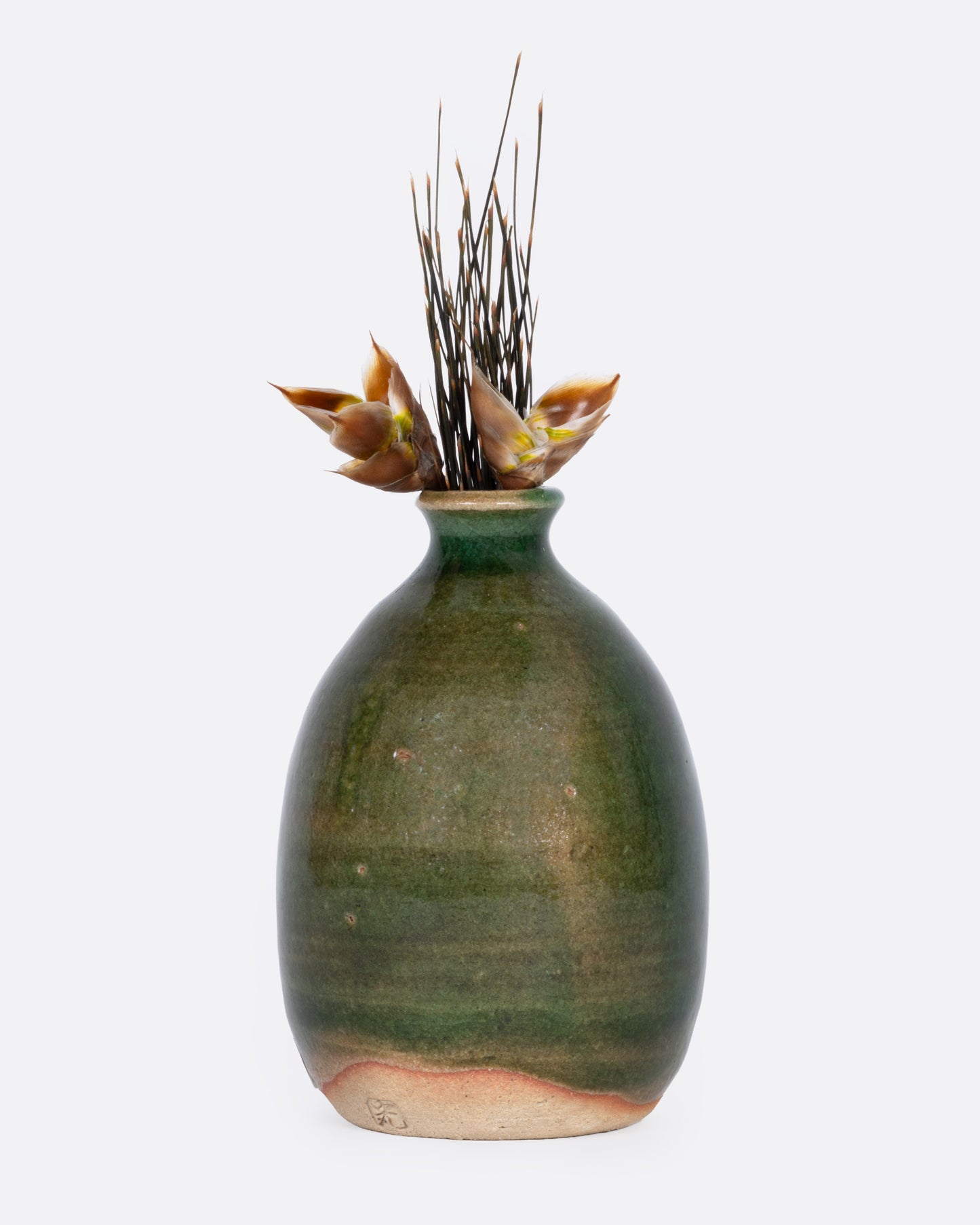 Dark Green Bud Vase