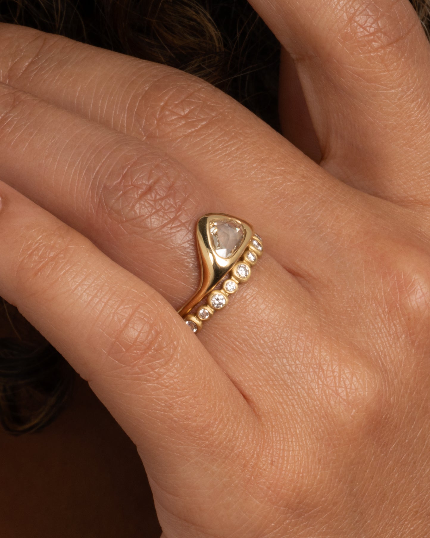 Triangular Diamond Ring