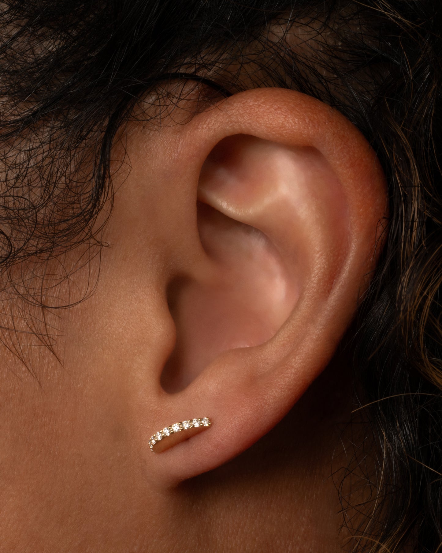 Luna Diamond Stud Earring
