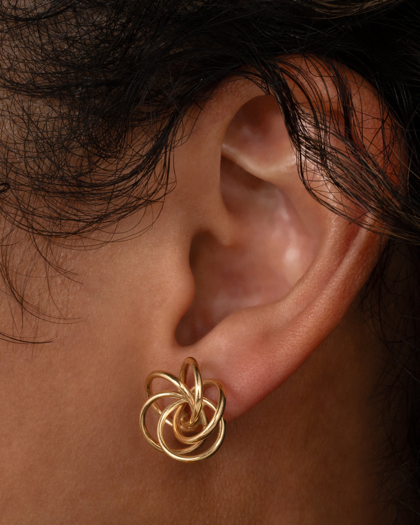 Knotted Flower Stud Earrings