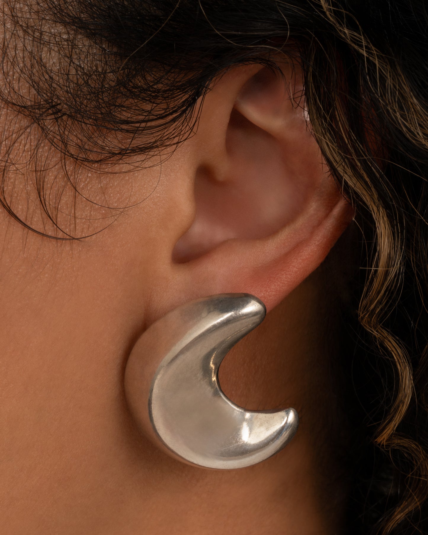 Crescent Stud Earrings