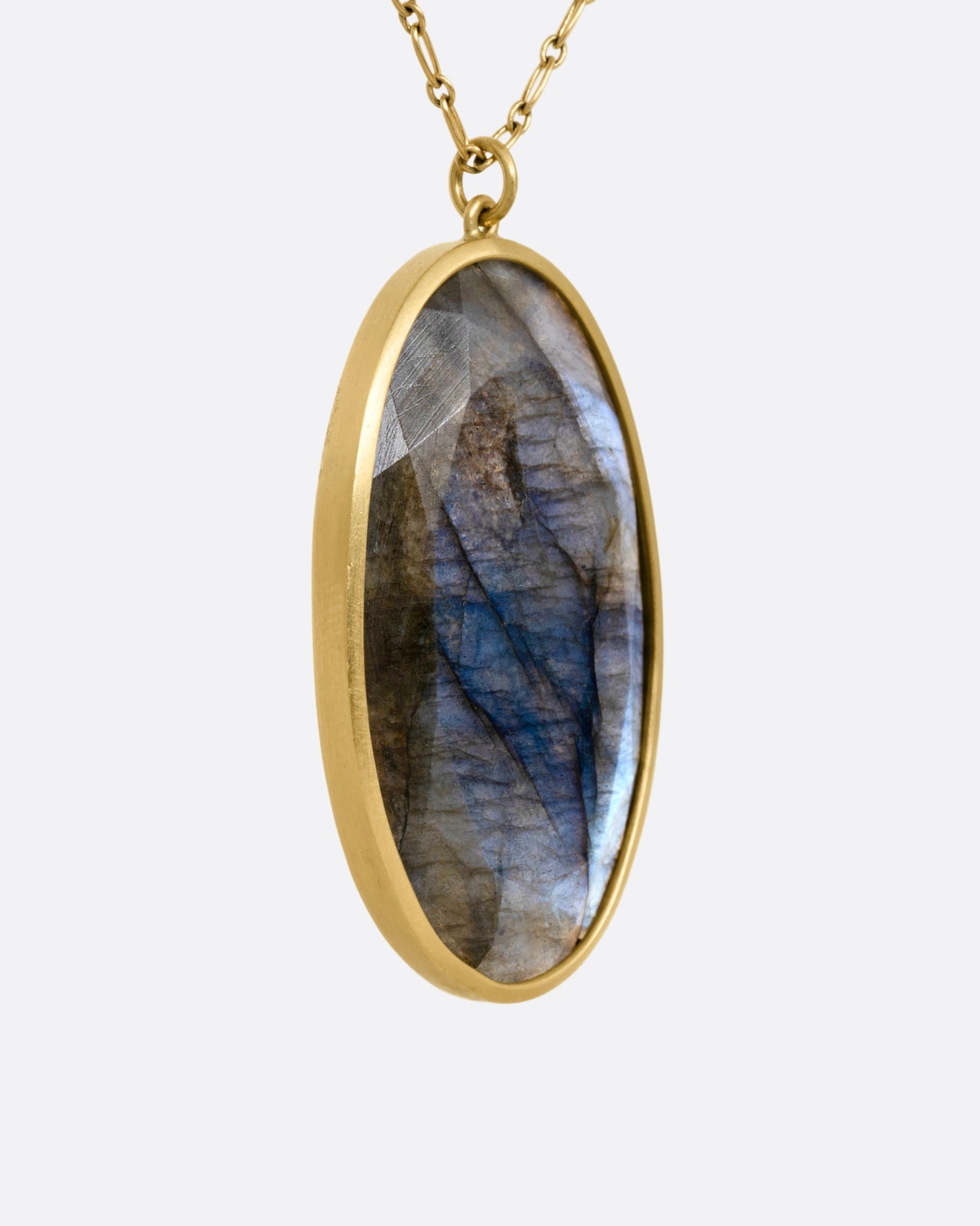 Oval Labradorite Pendant Necklace