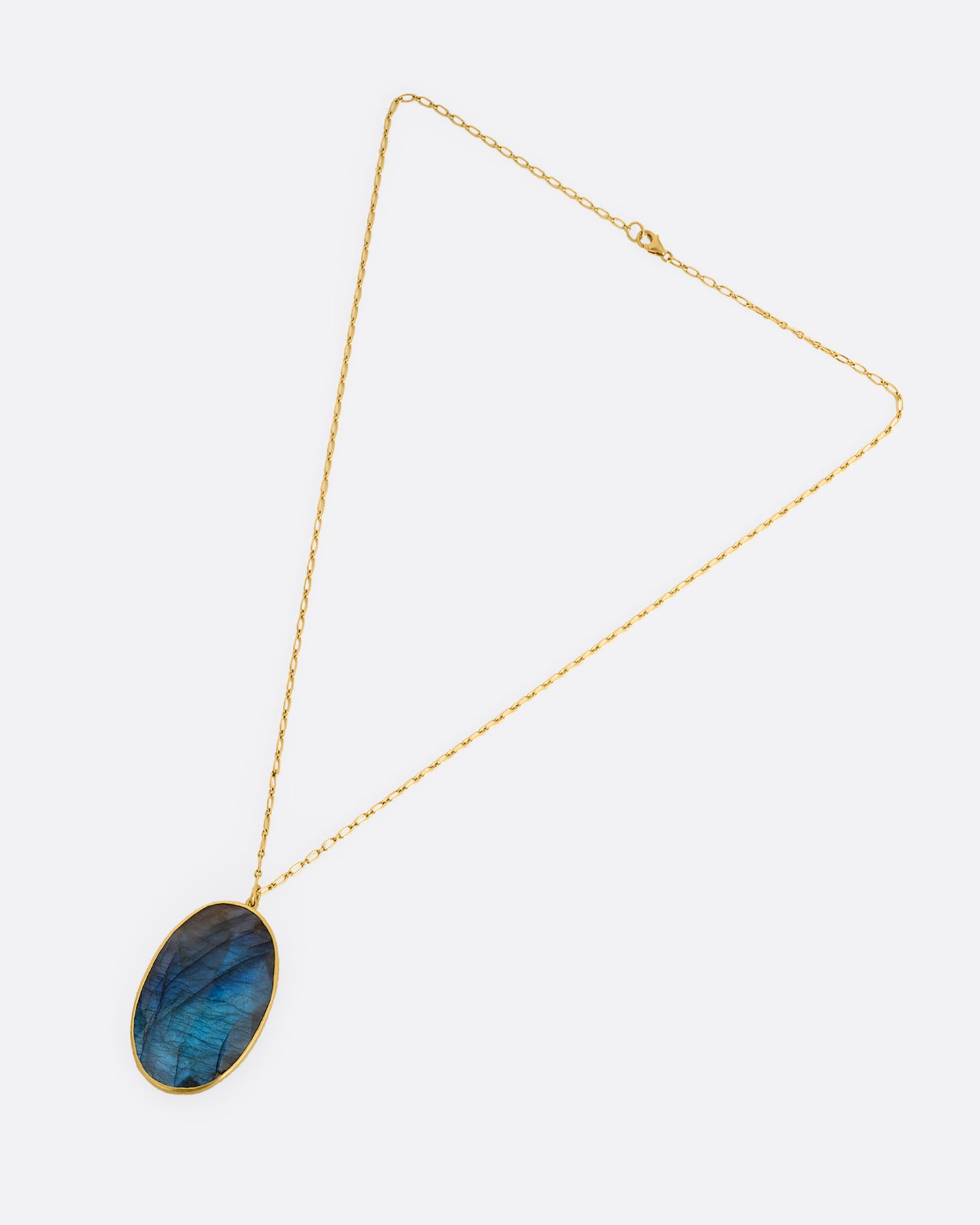 Oval Labradorite Pendant Necklace