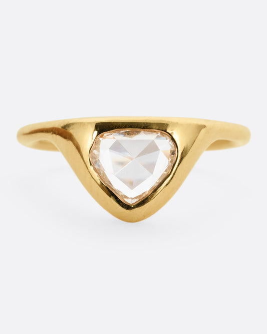 Triangular Diamond Ring