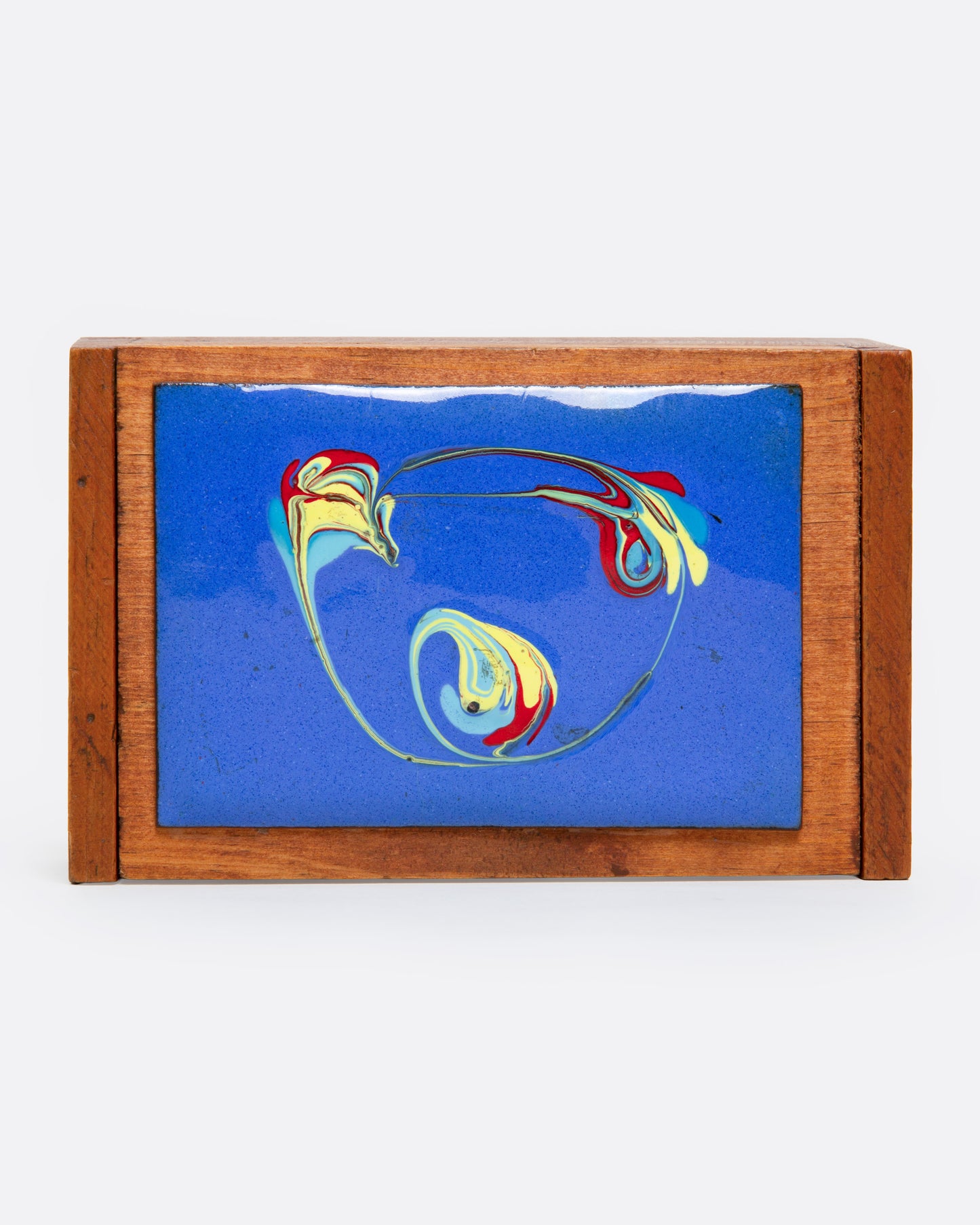 Enamel and Wooden Trinket Box