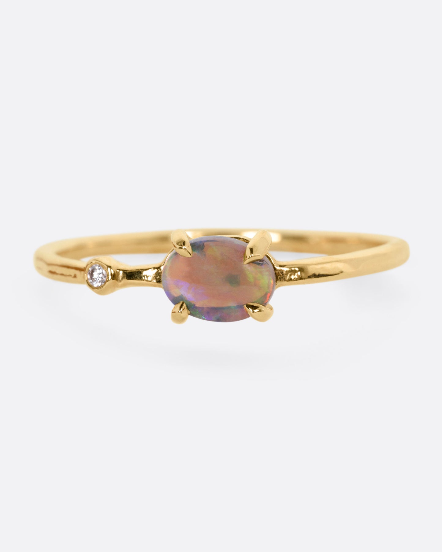 Australian Opal and Diamond Wink Ring