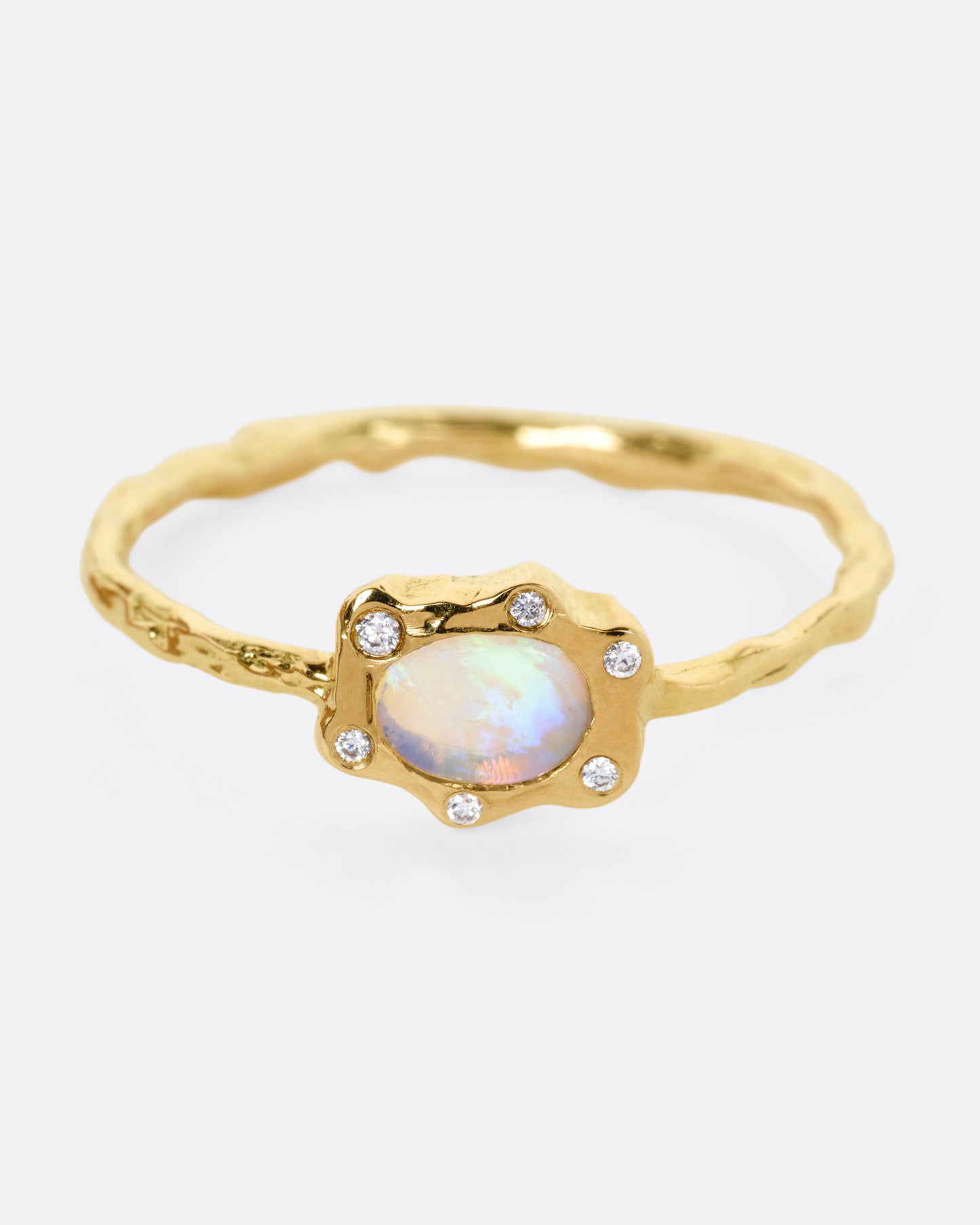 Rebel Bits Australian Opal and Diamond Ring