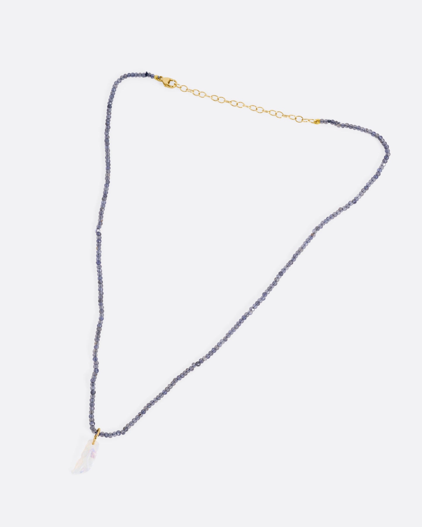 Iolite and Opal Beaded Necklace