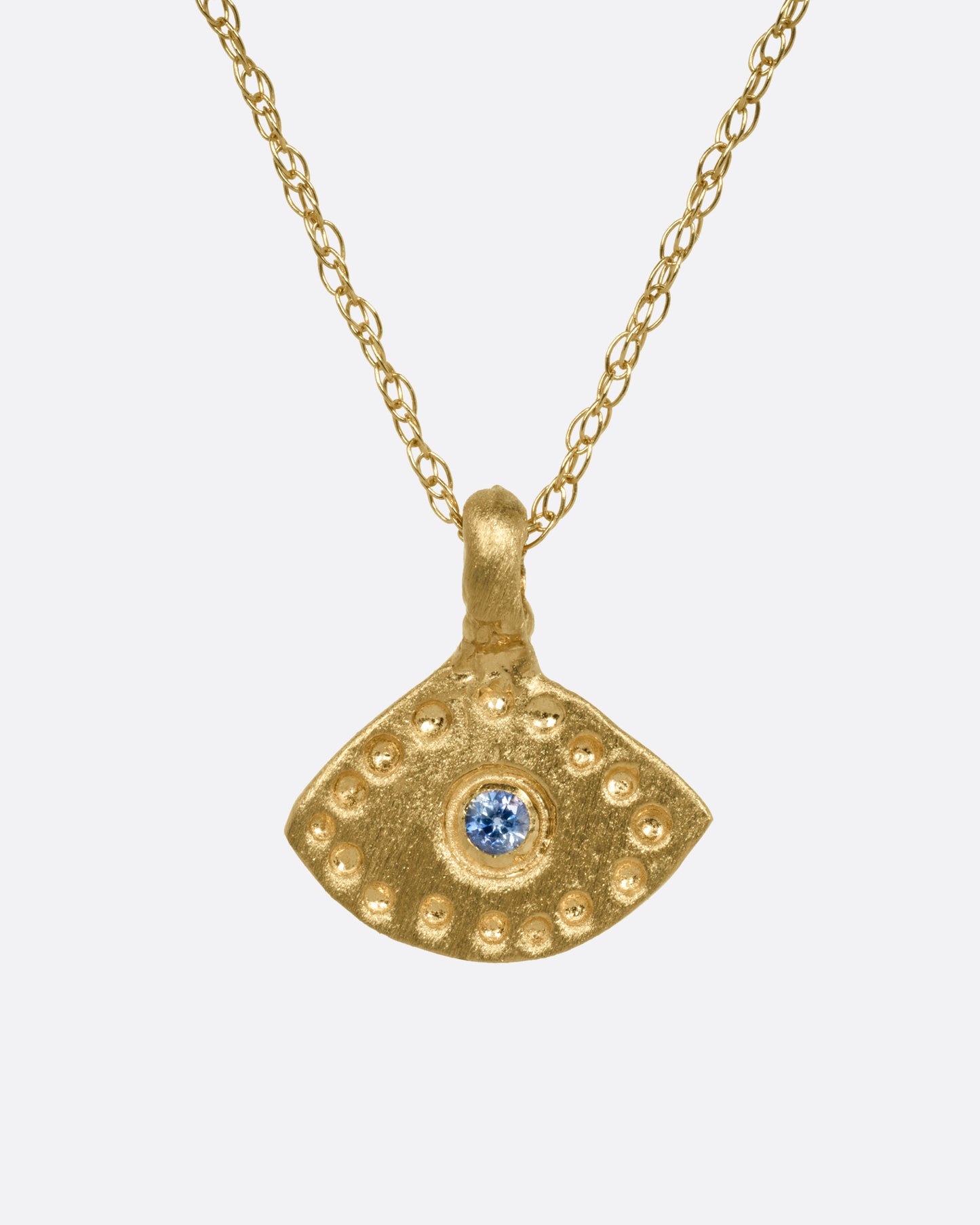Sapphire Eye See You Pendant Necklace