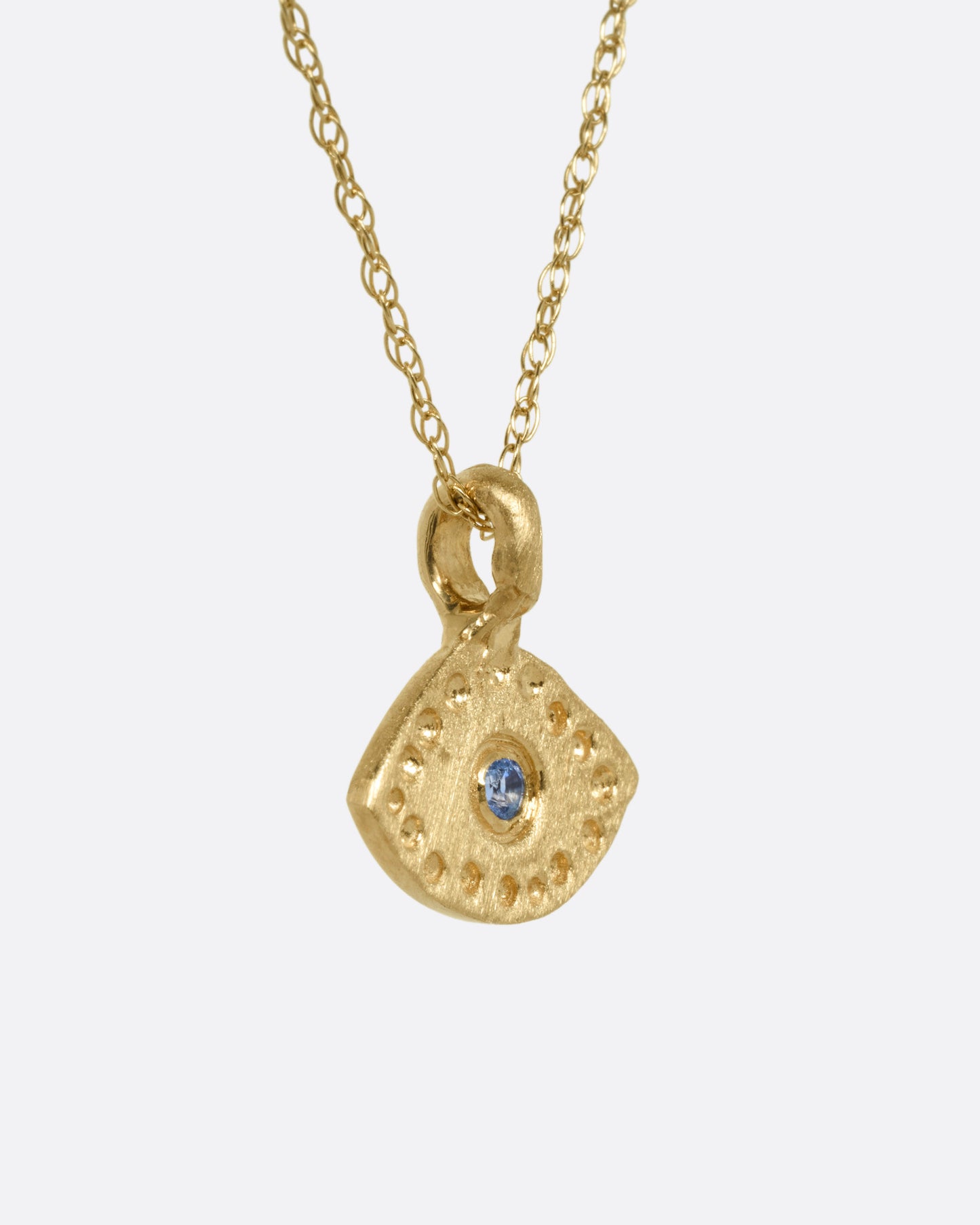 Sapphire Eye See You Pendant Necklace