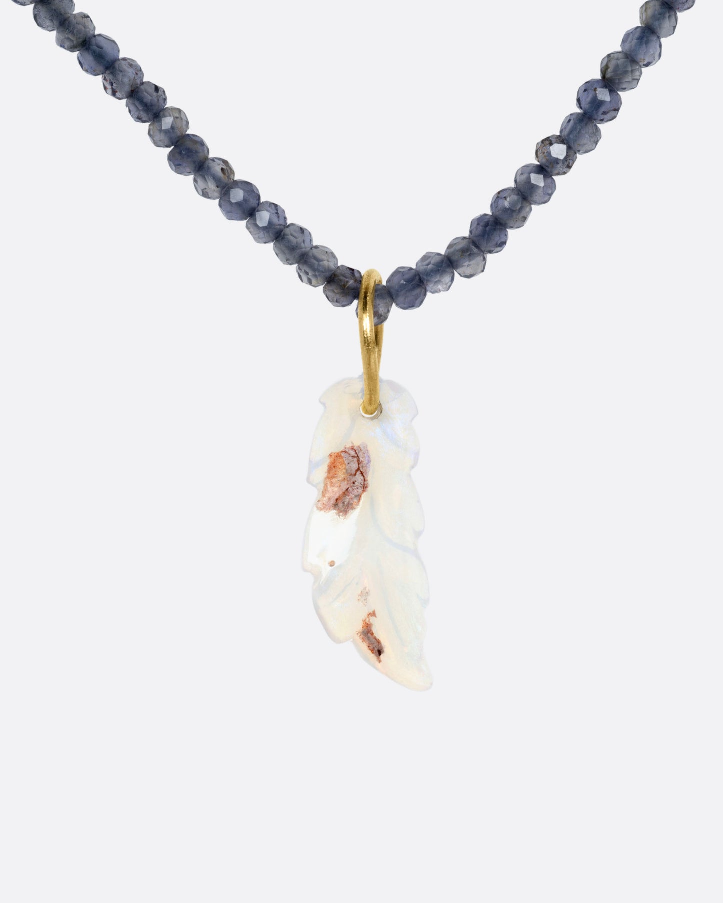 Iolite and Opal Beaded Necklace