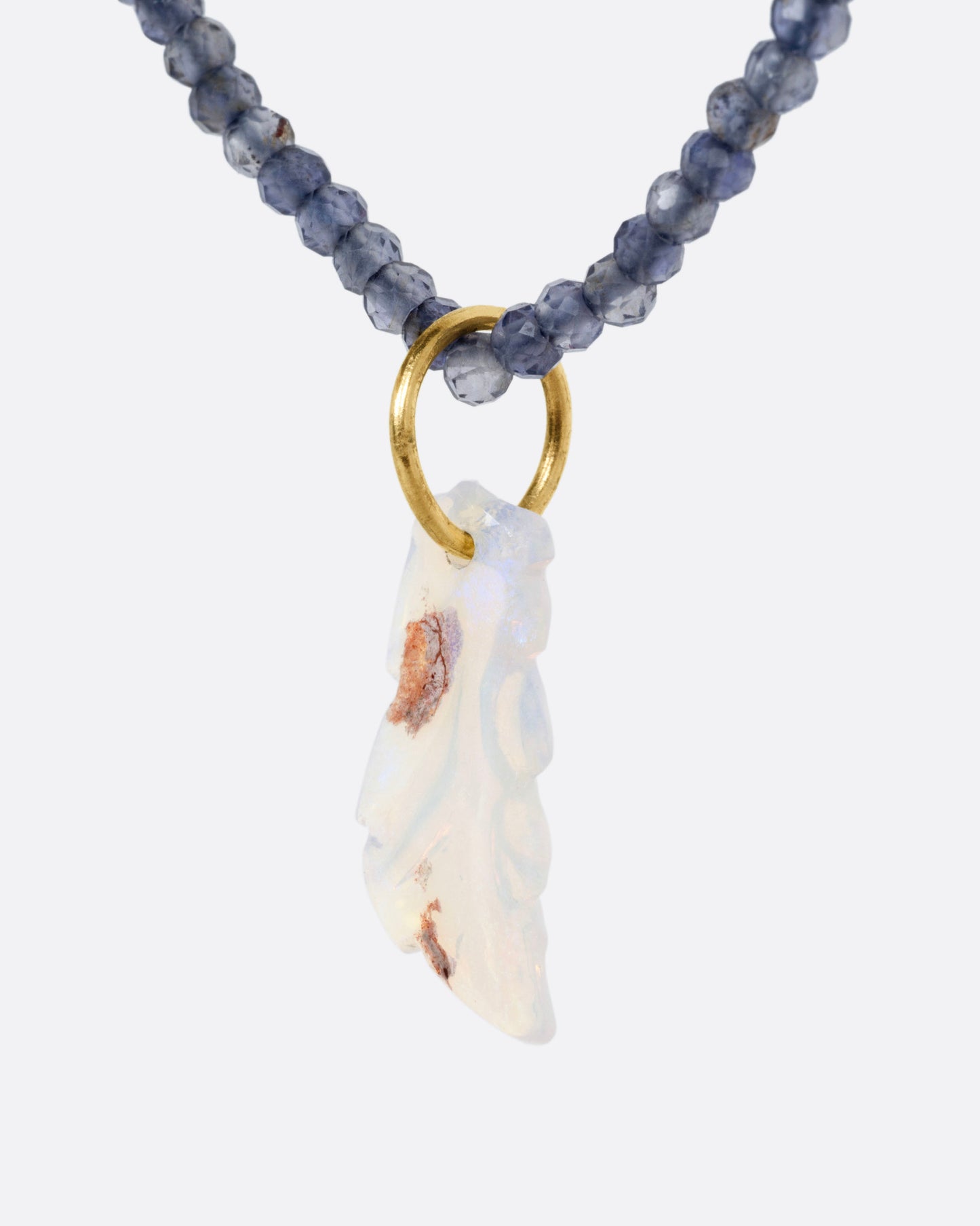 Iolite and Opal Beaded Necklace