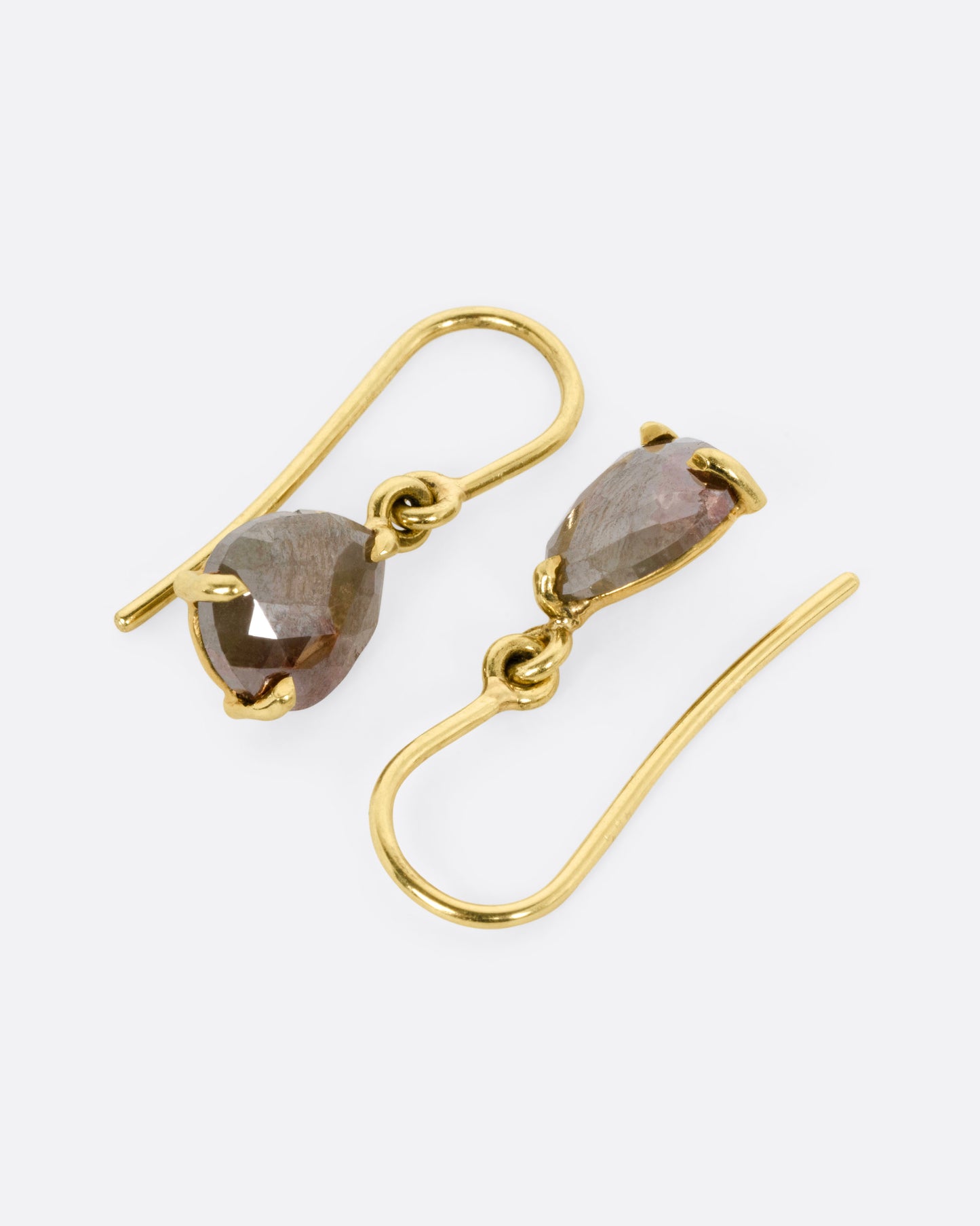 Olive Pear Diamond Earrings