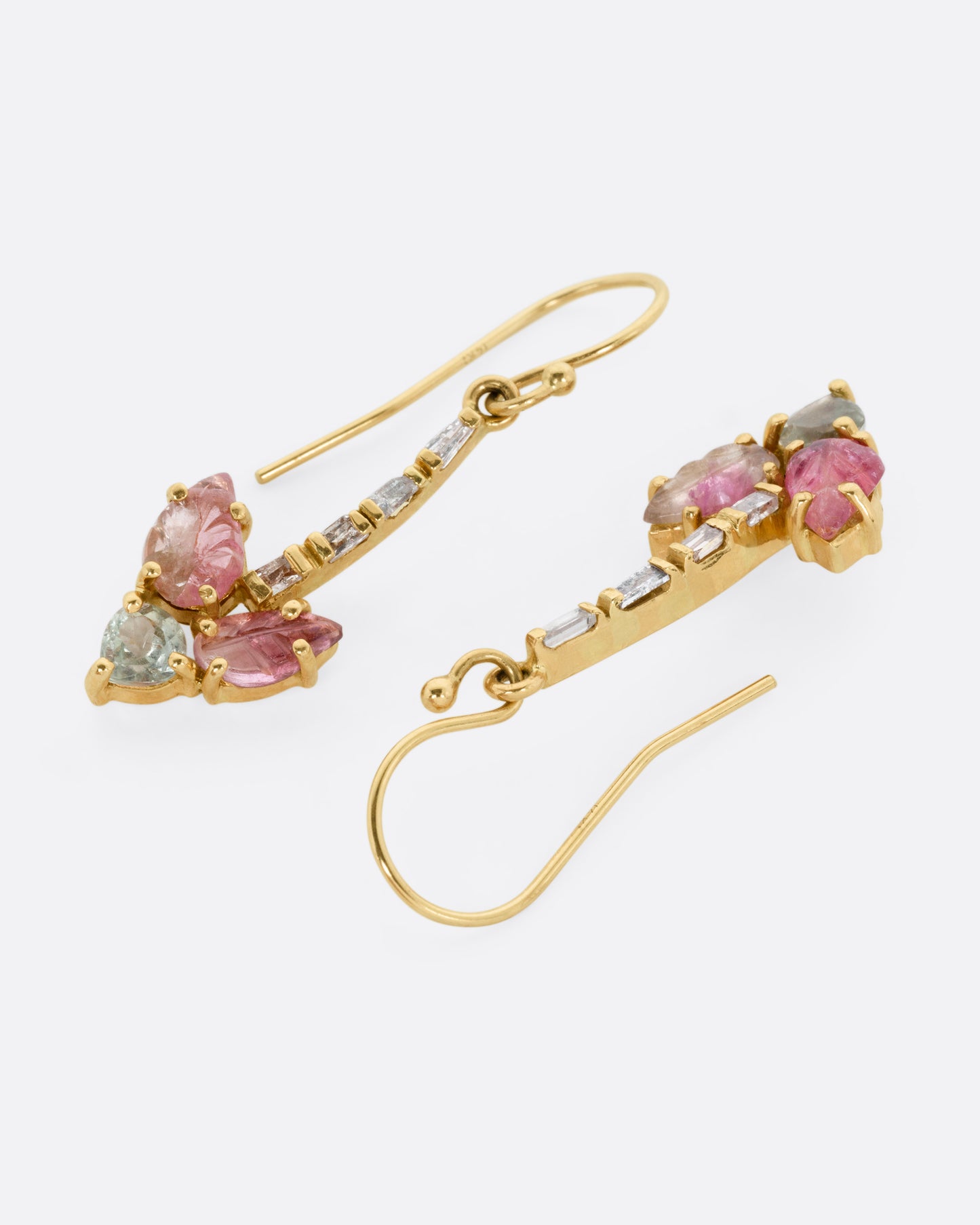 Tourmaline and Diamond Pala Earrings