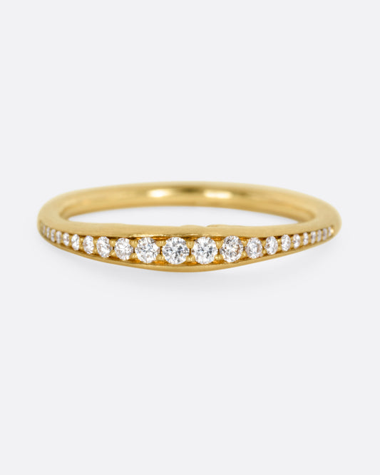 Crescent Moon Face Diamond Ring