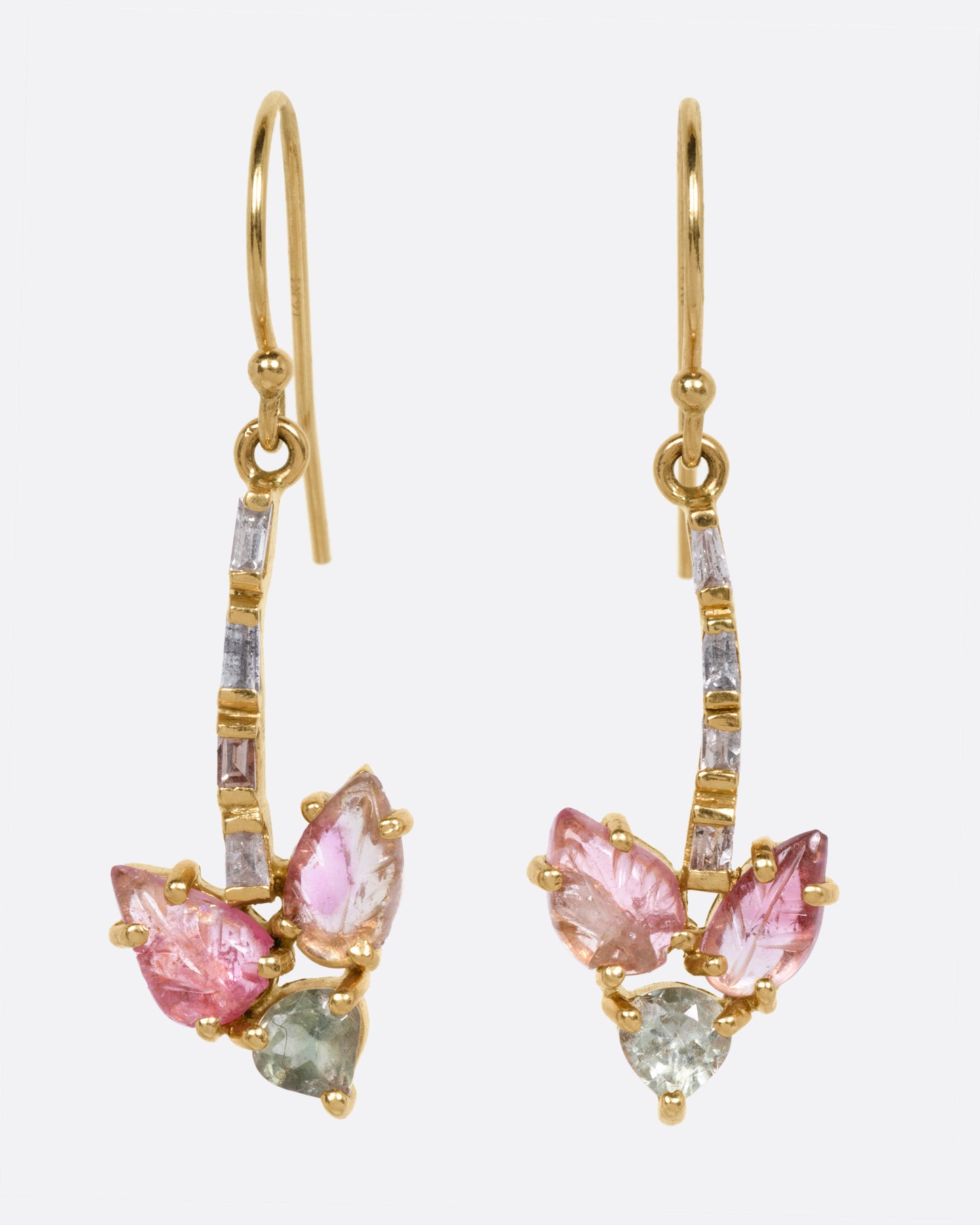 Tourmaline and Diamond Pala Earrings