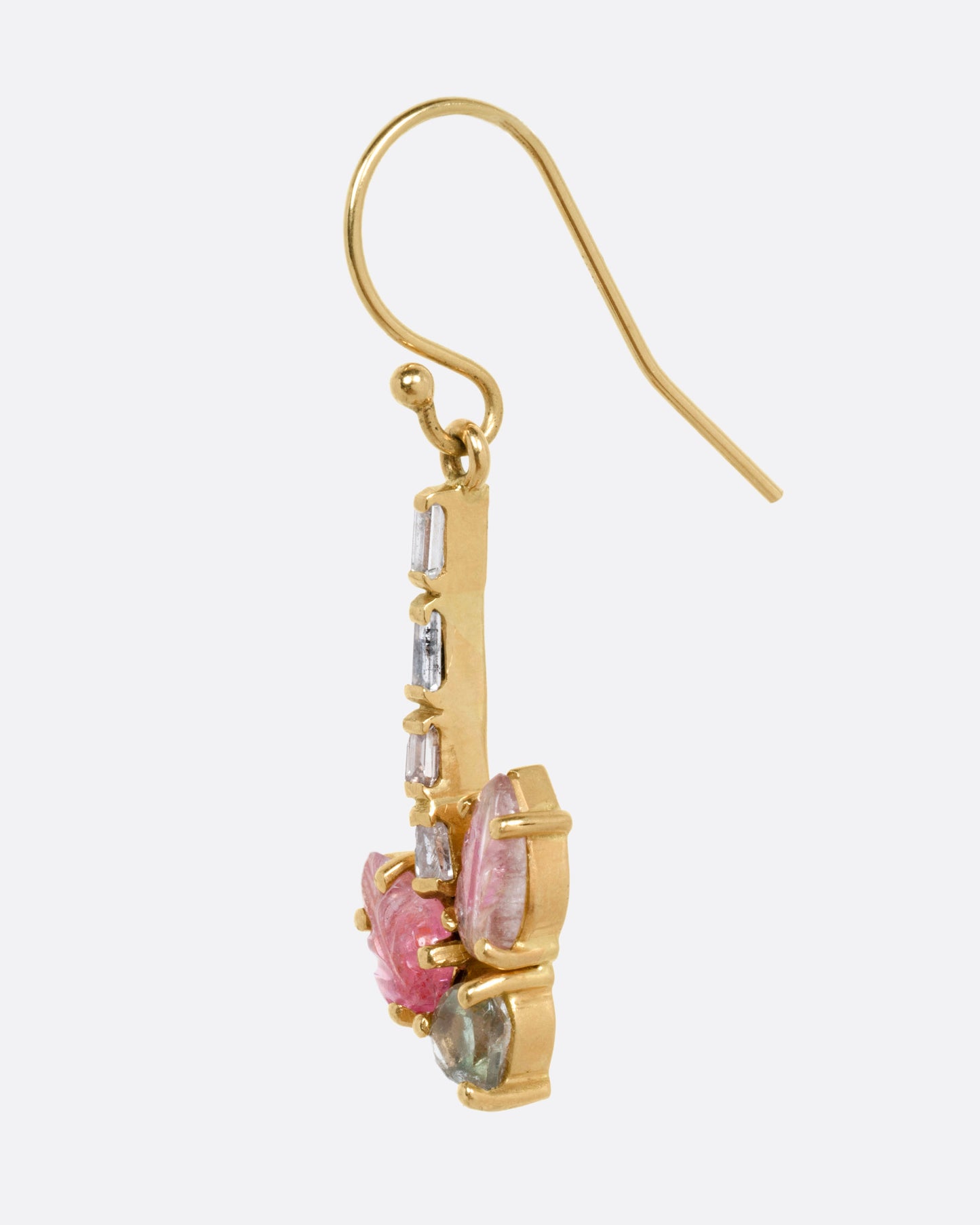 Tourmaline and Diamond Pala Earrings