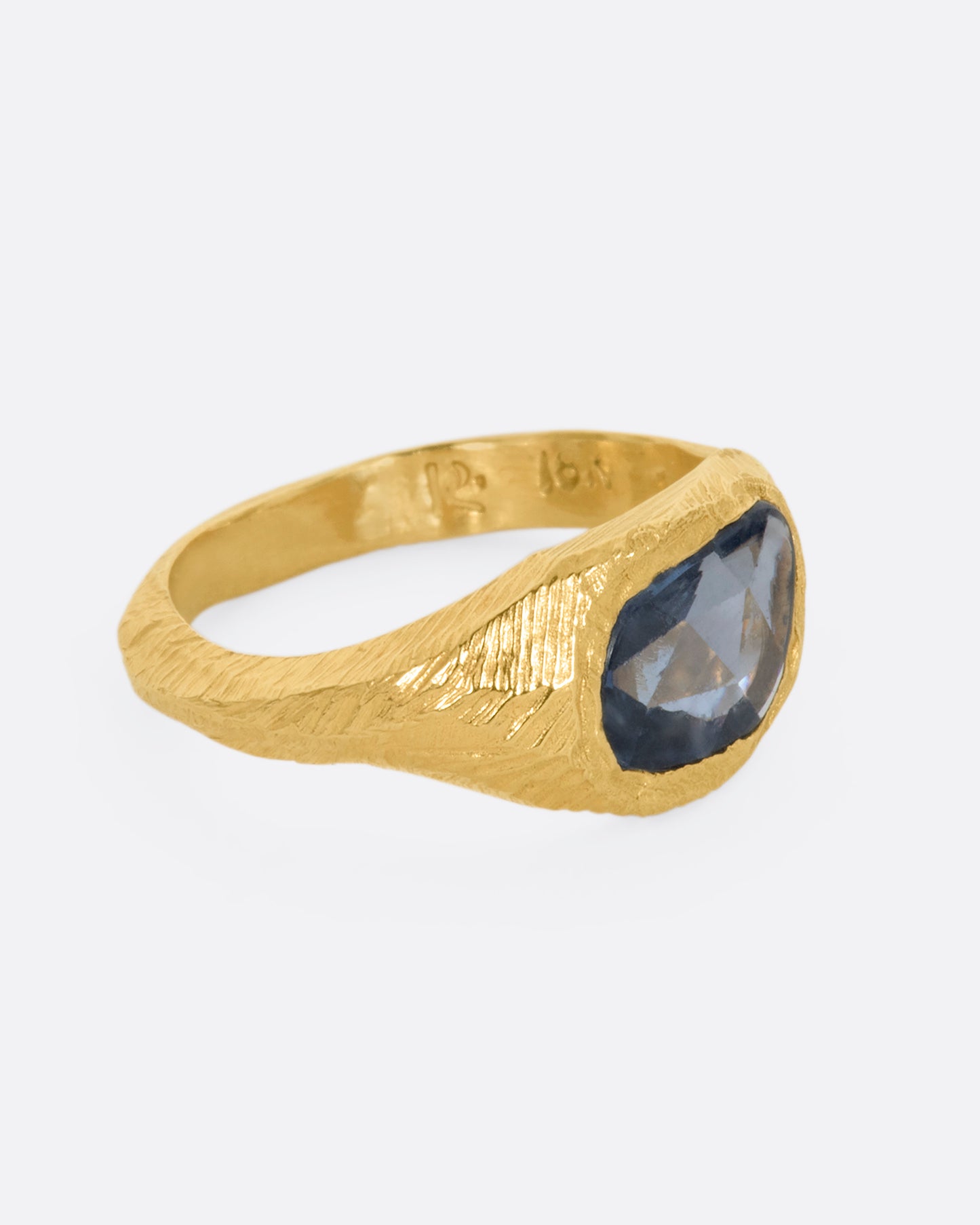 Blue Sapphire Signet Ring