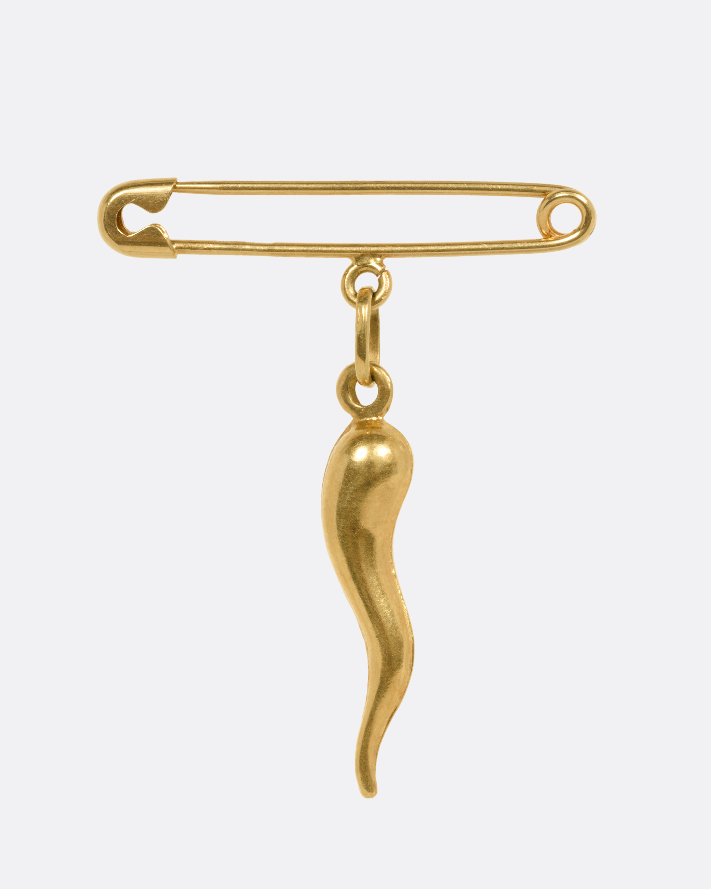 Italian Horn Safety Pin Charm image