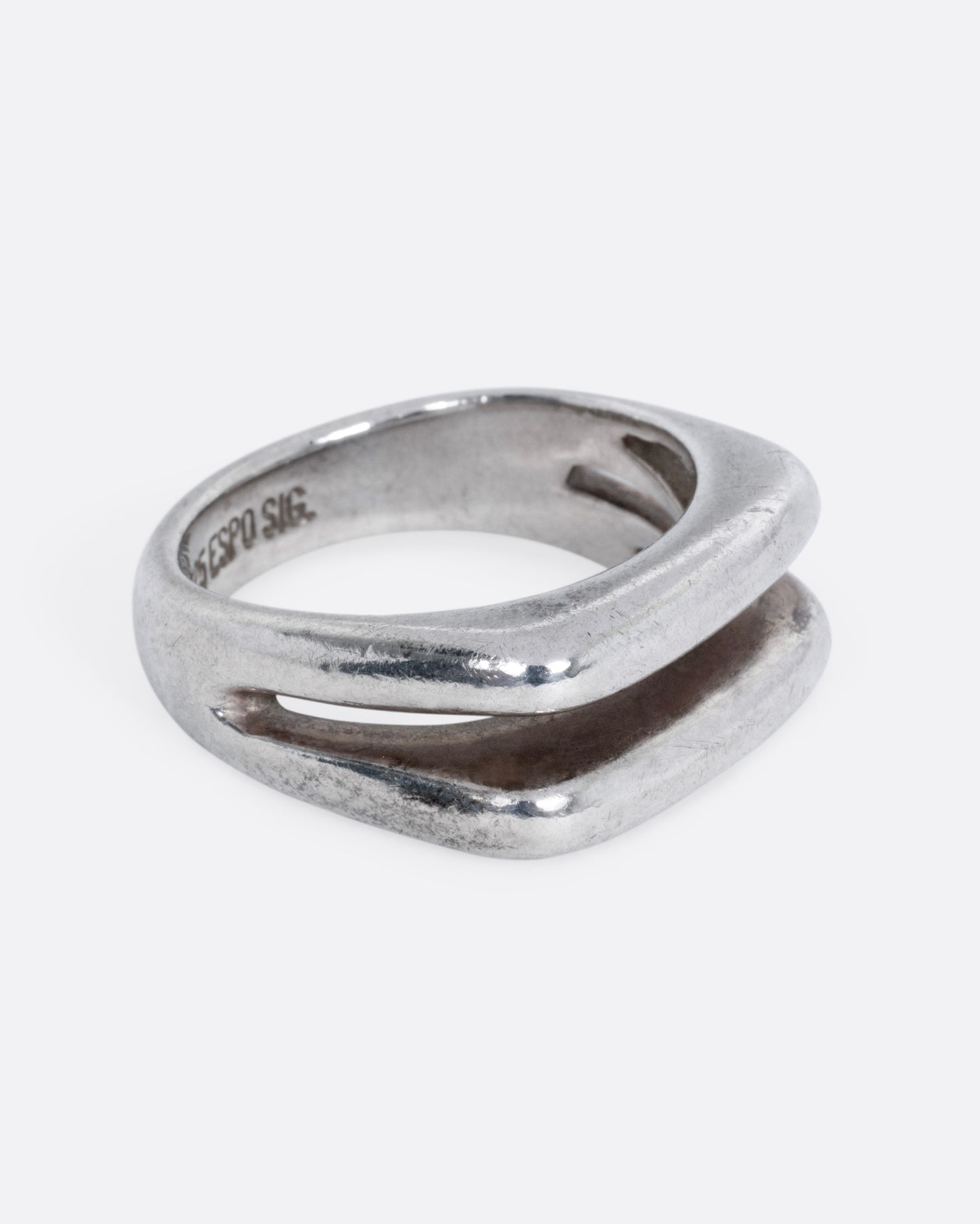 Split Face Signet Ring