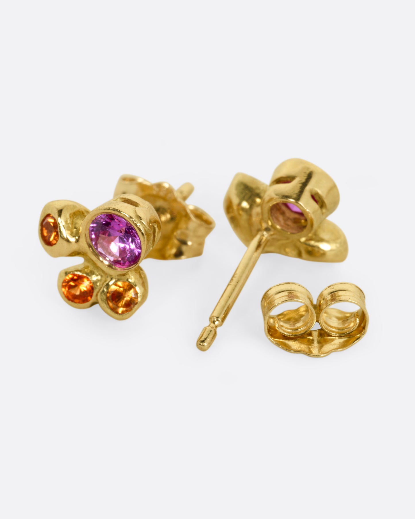 Sunset Sapphire Stud Earrings