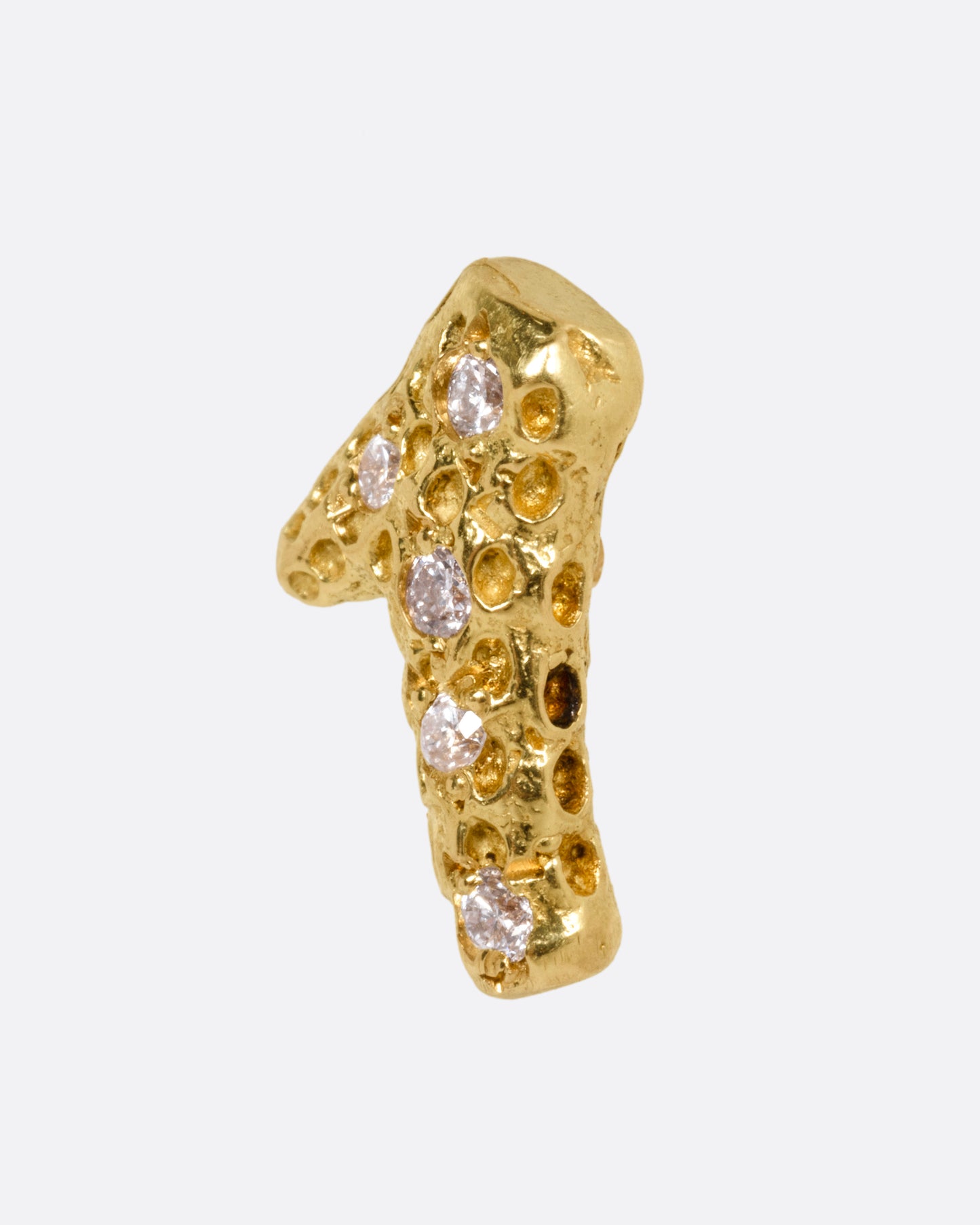 Sea Coral Diamond Stud Earrings