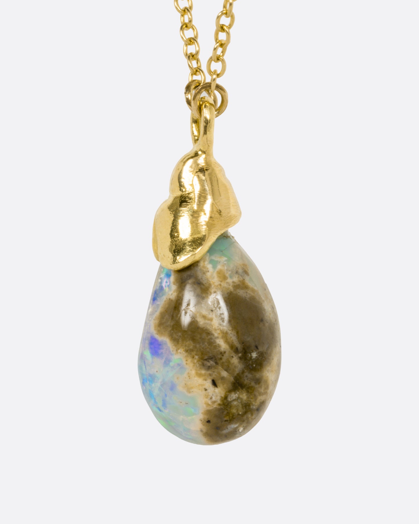 Opal Pussy Willow Necklace