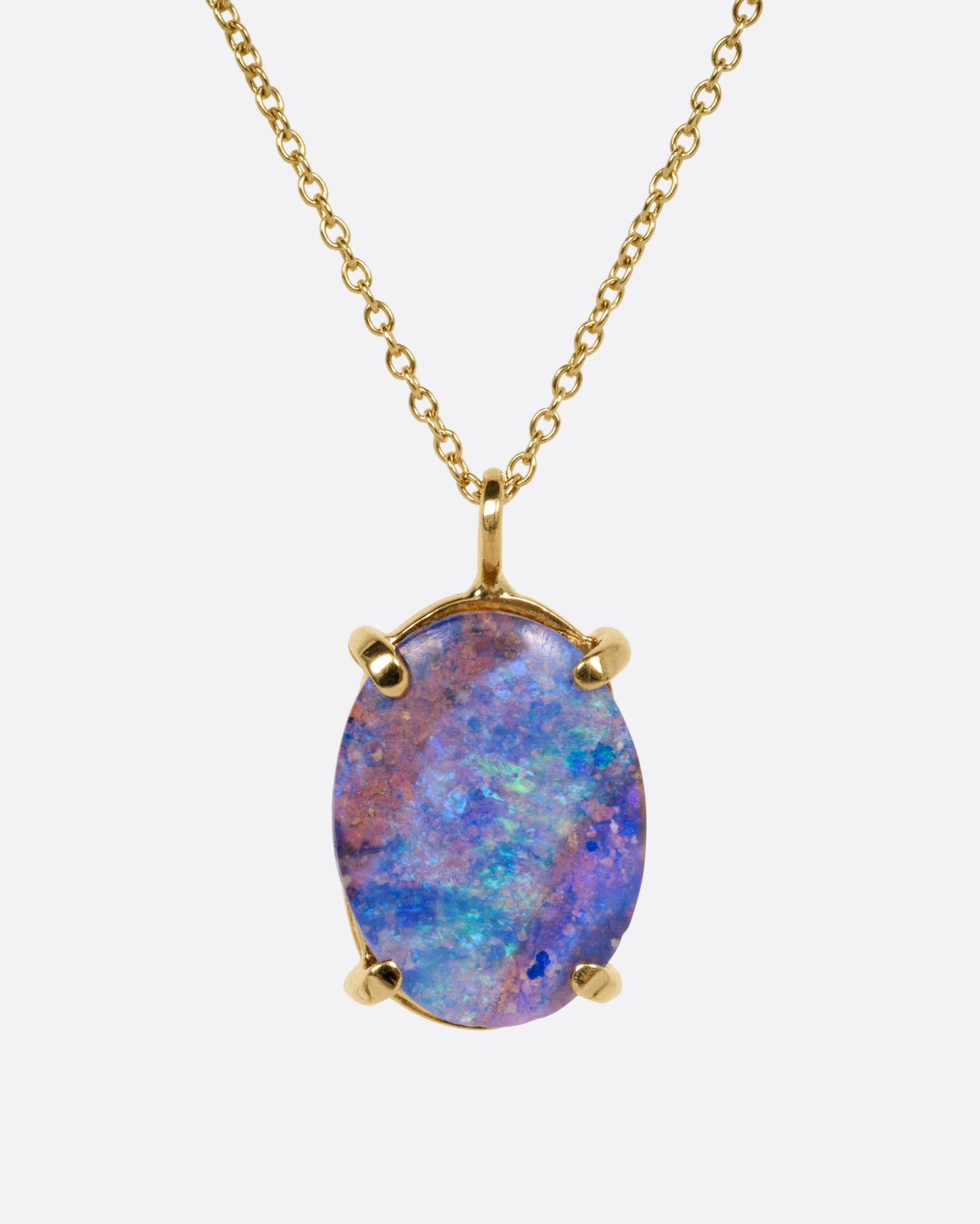 Fluorescent Lagoon Opal Pendant
