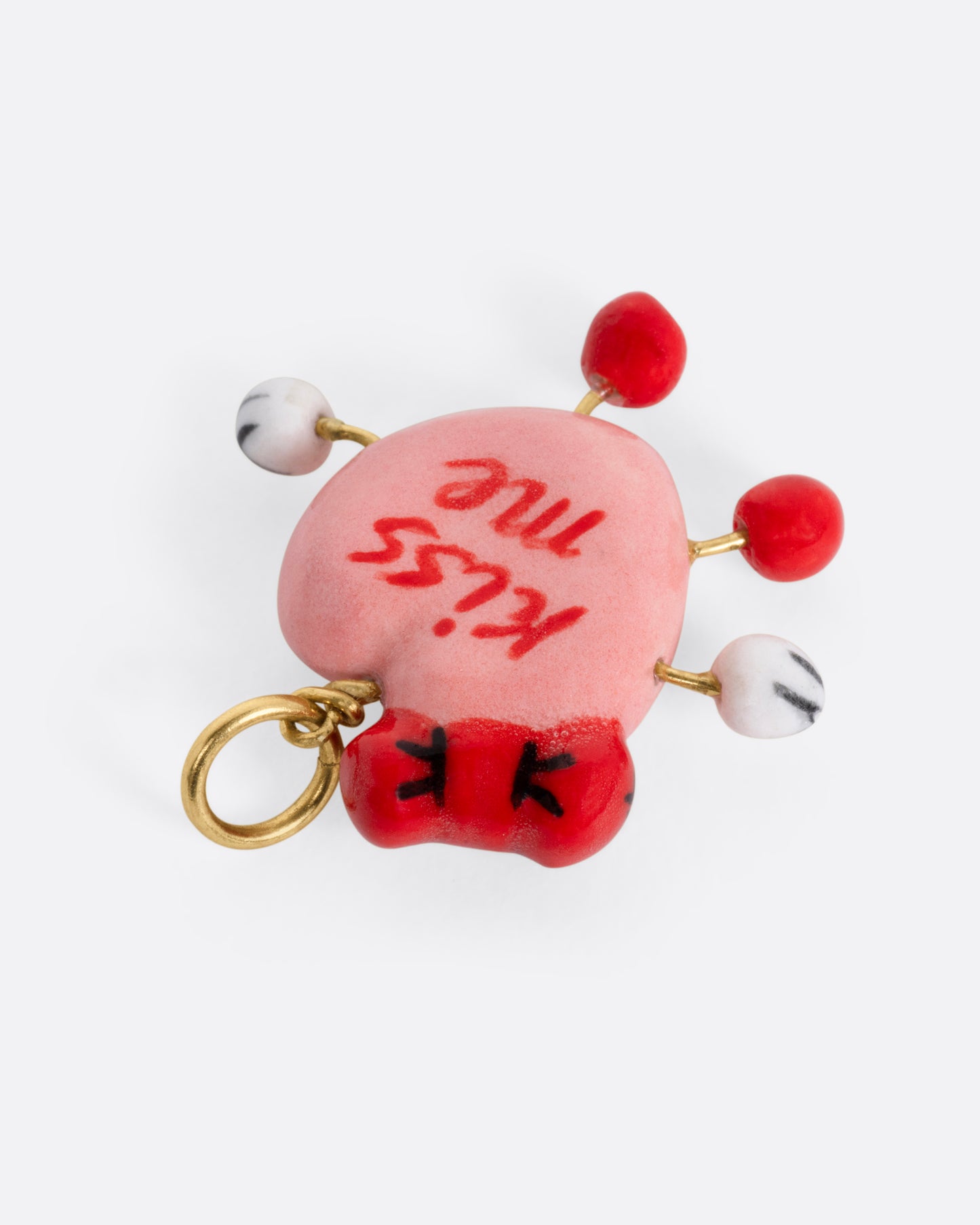 'Kiss Me' Heart Charm