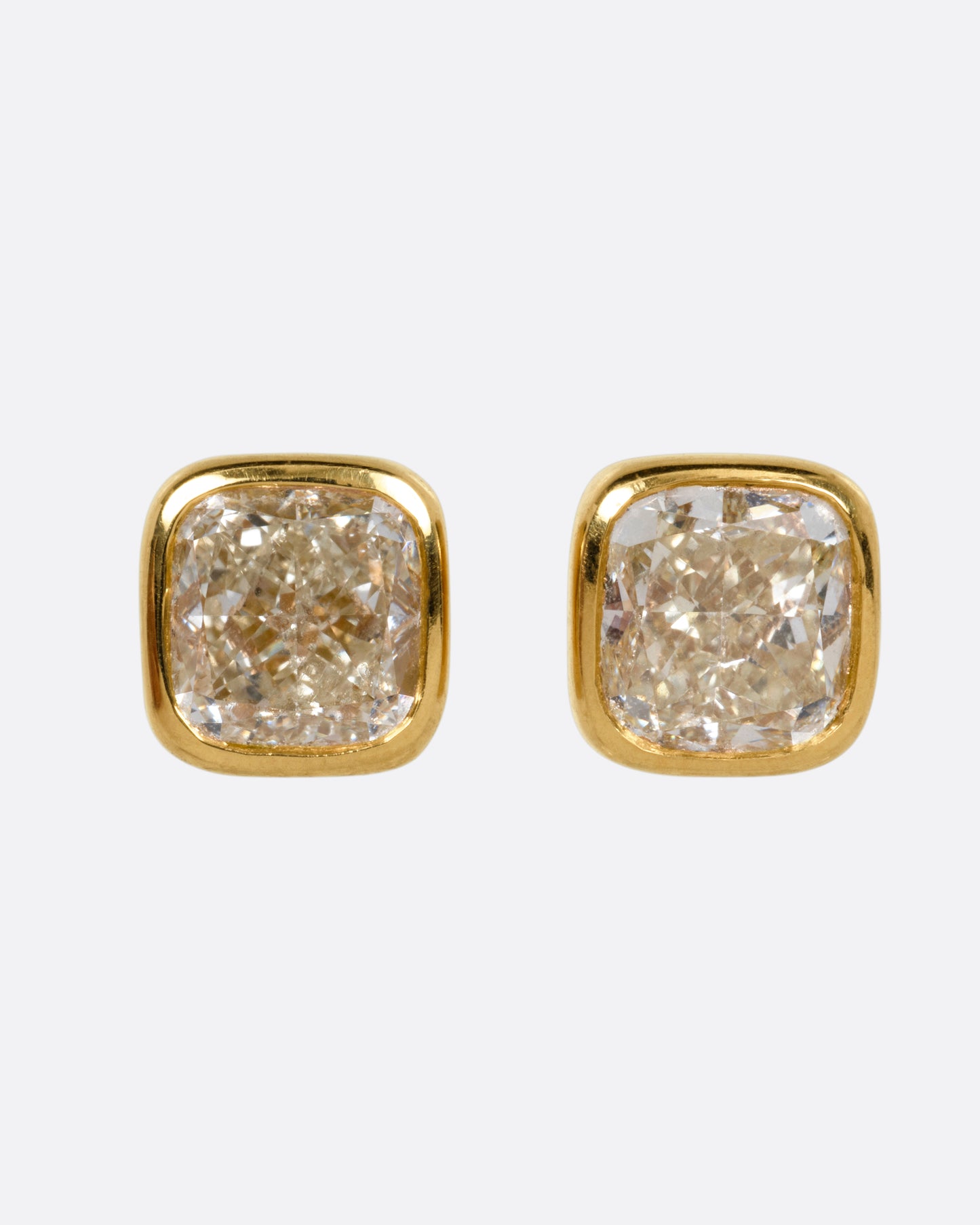 Cushion Cut Diamond Stud Earrings