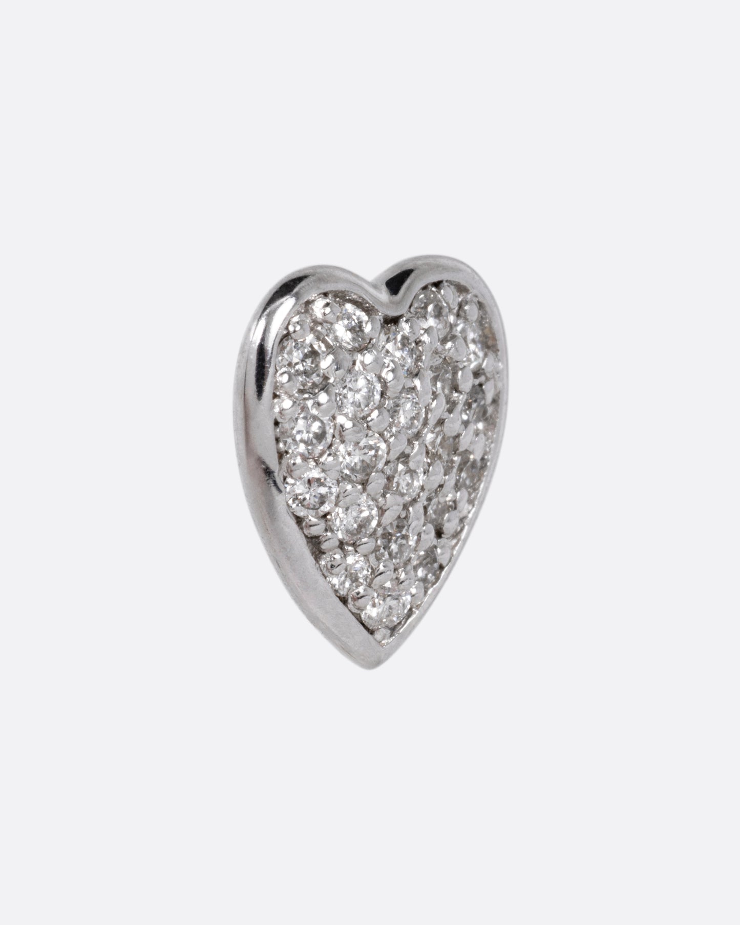 Diamond Heart Stud Earrings