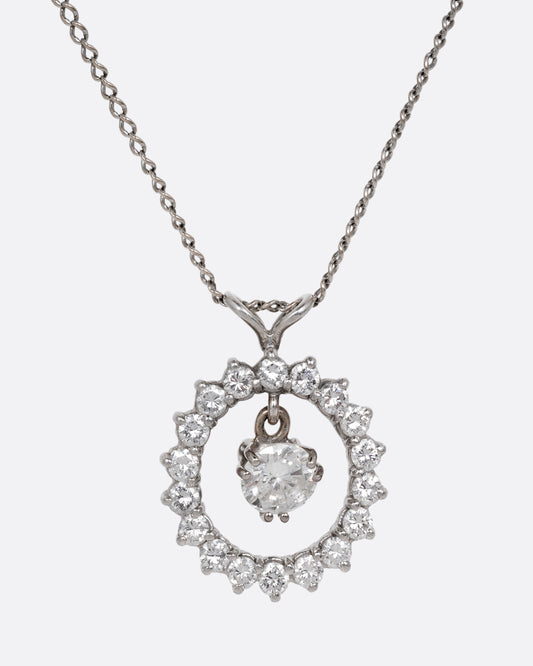 Diamond Dangle Pendant Necklace