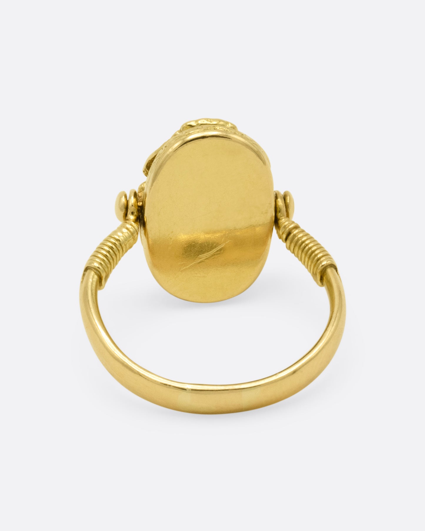 Antique Scarab Locket Ring
