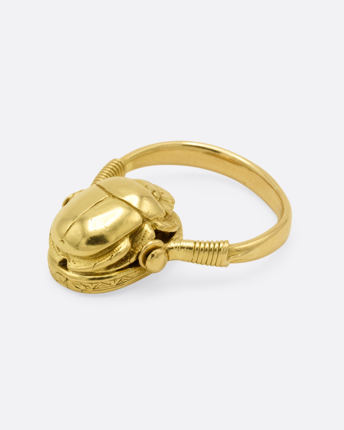 Antique Scarab Locket Ring