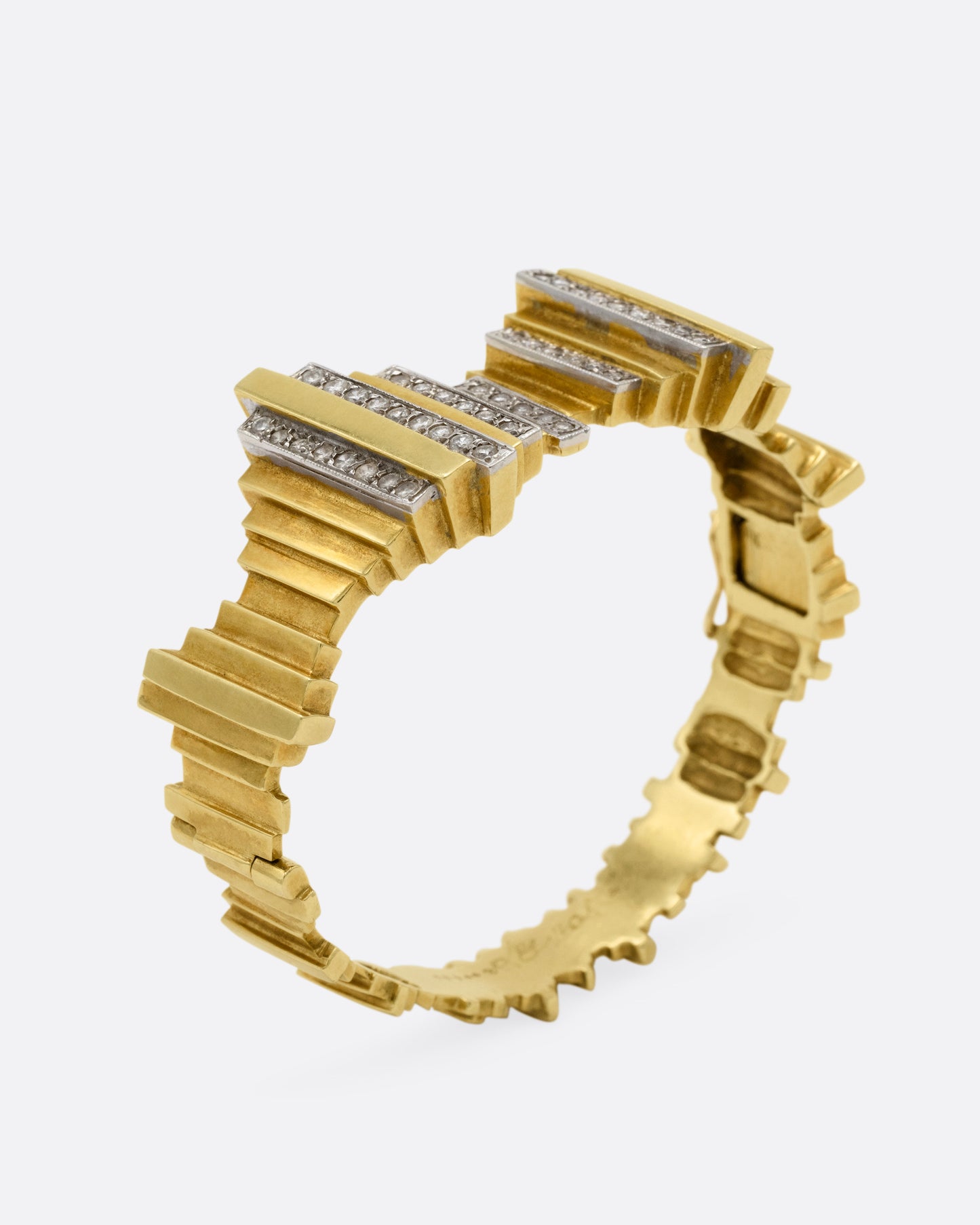 Diamond Hinged Cuff Bracelet